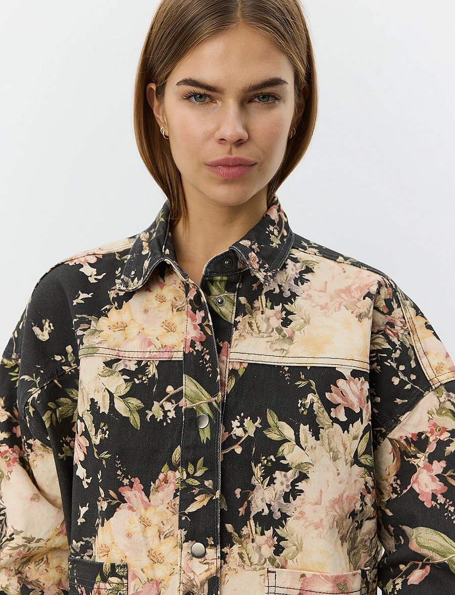 Sofie Schnoor - AMAYASW BOXY DENIM JACKET - jeansjackor - flower mix - 5