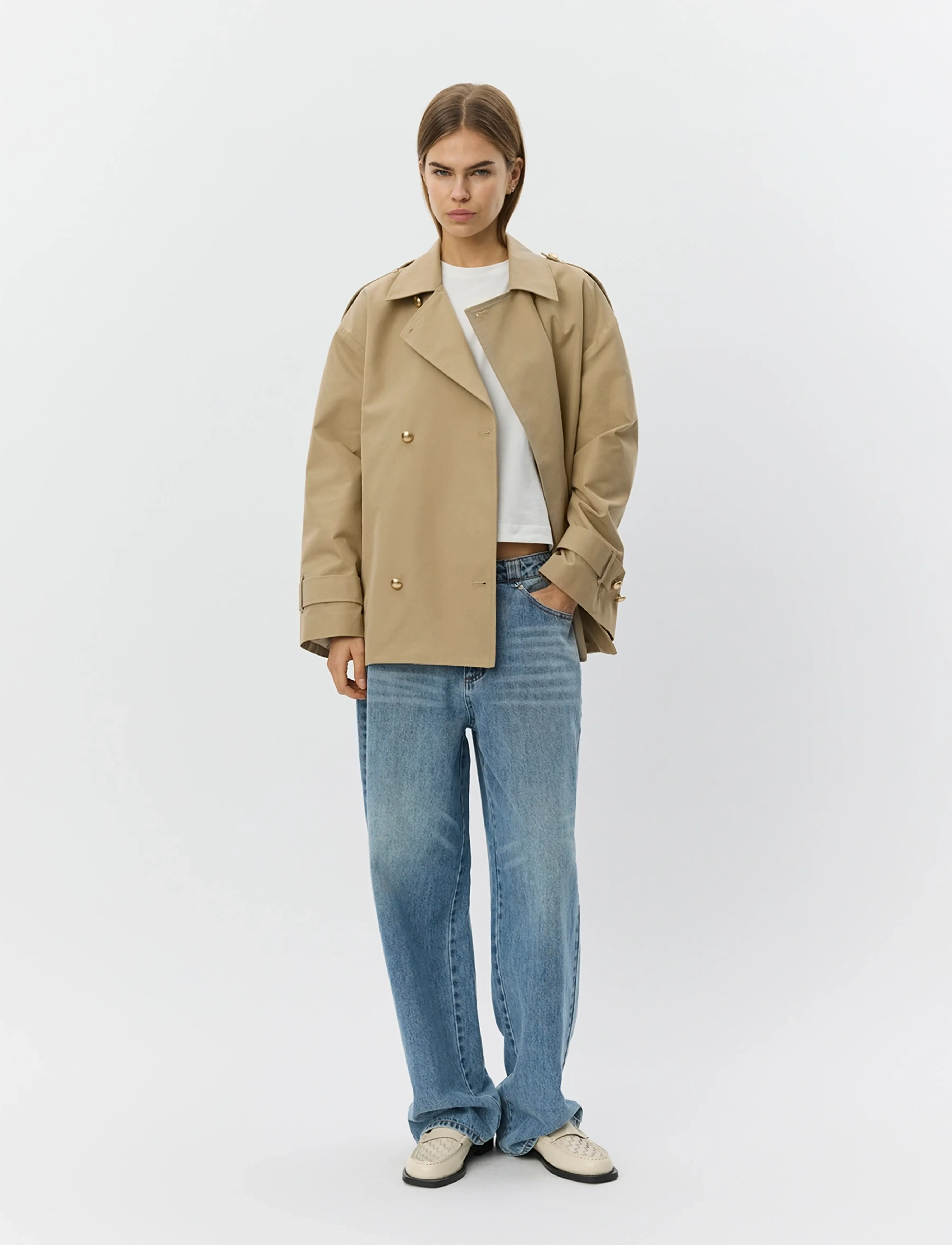 Sofie Schnoor ADRIASW SHORT TRENCH COAT - Vårkappor - CAMEL / beige