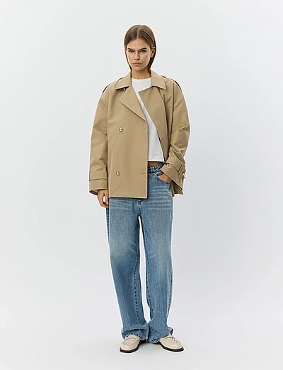 Sofie Schnoor ADRIASW SHORT TRENCH COAT - Hversdagsleg Tíska - CAMEL / beige