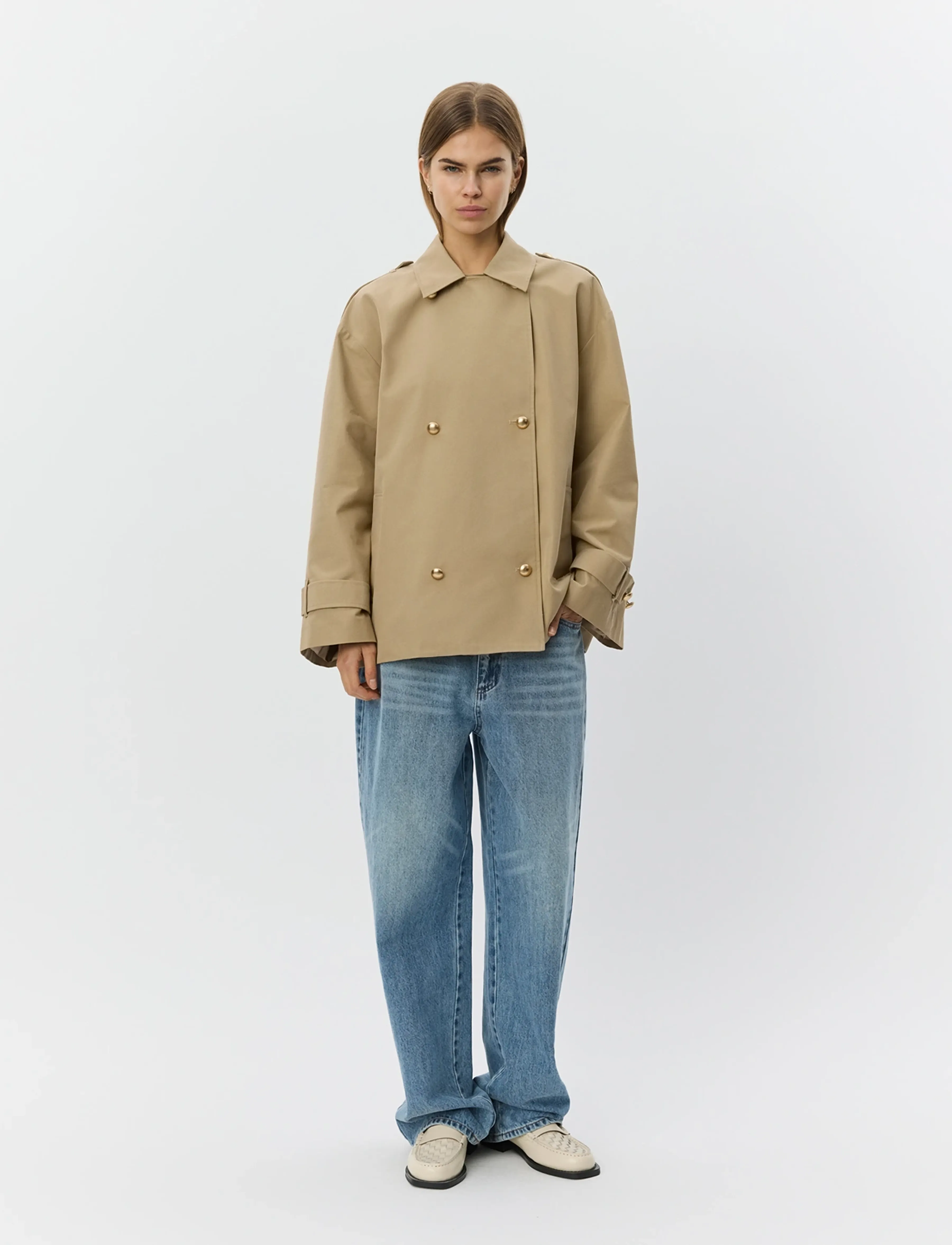 Sofie Schnoor - ADRIASW SHORT TRENCH COAT - trenchcoats - camel - 3