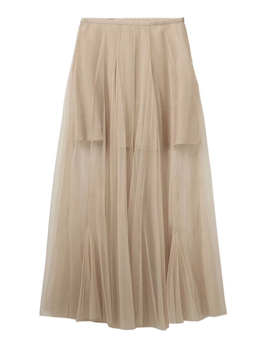 Sofie Schnoor - ROASLYSW MAXI TULLE SKIRT - maxi röcke - light sand - 1