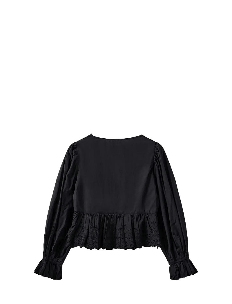 Sofie Schnoor - ARIASW BRODERIE ANGLAISE SHIRT - langärmlige blusen - black - 2