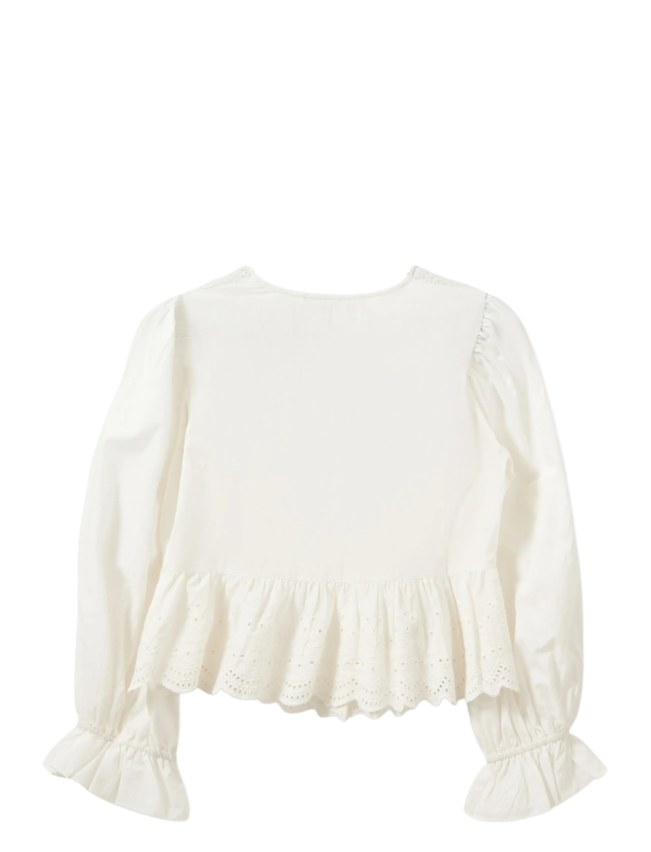 Sofie Schnoor - ARIASW BRODERIE ANGLAISE SHIRT - langærmede bluser - off white - 2