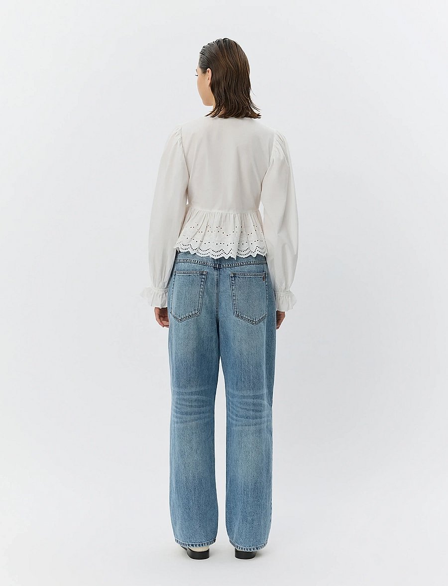 Sofie Schnoor - ARIASW BRODERIE ANGLAISE SHIRT - pikkade varrukatega pluusid - off white - 5