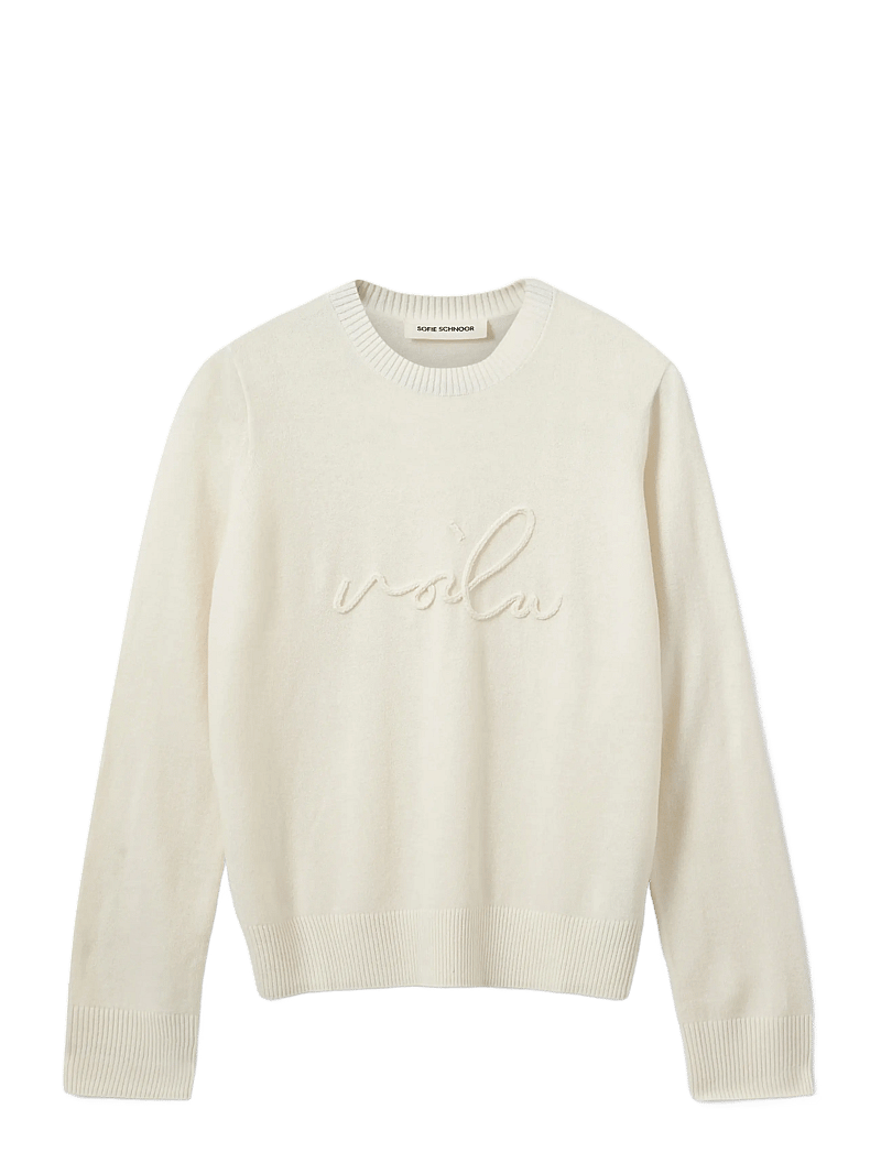 Sofie Schnoor - MINNIKSW KNIT SWEATER - dressipluusid - off white - 1
