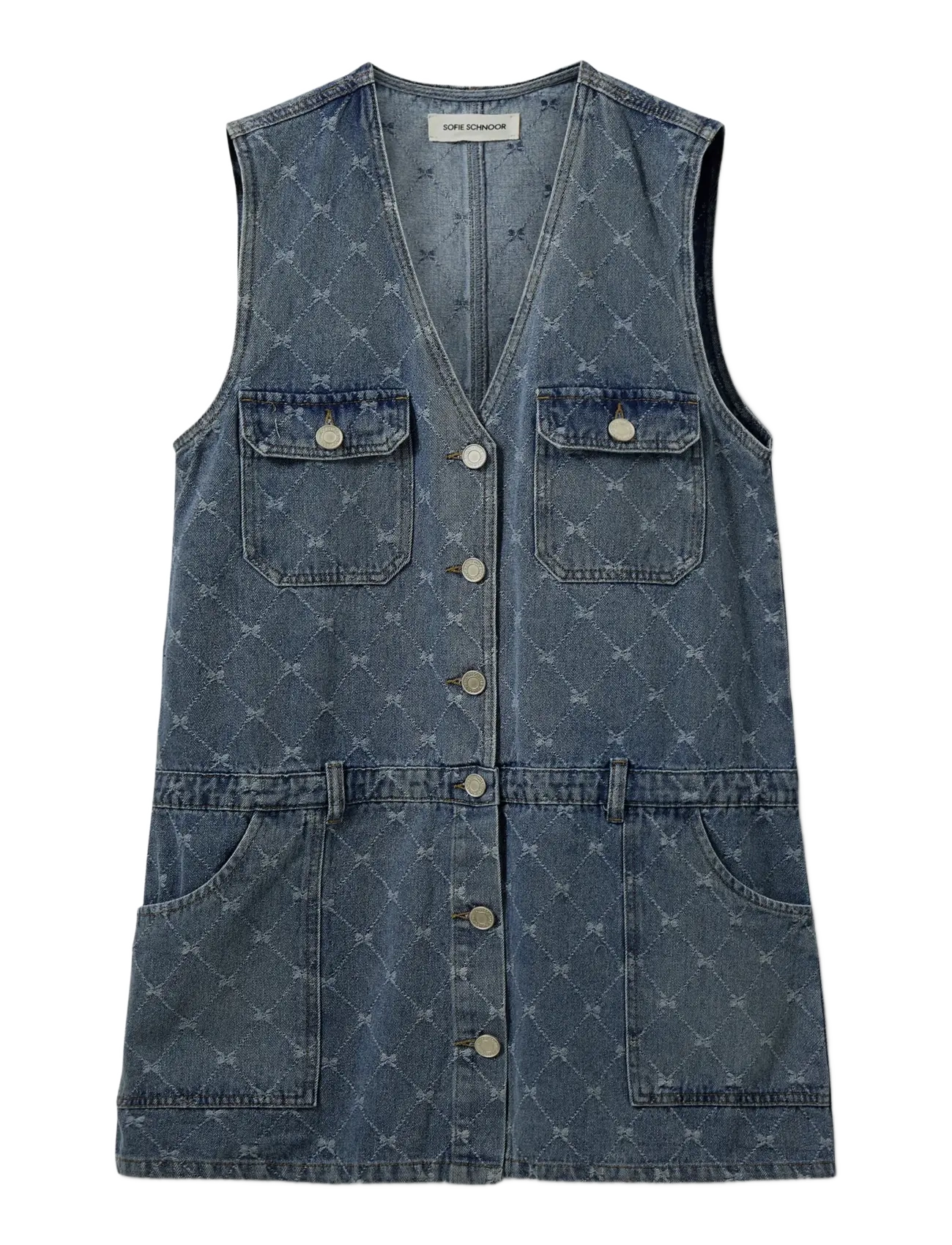 SOFIE SCHNOOR Albertinesw Denim Mini Kleid Blau - 38 - Damen