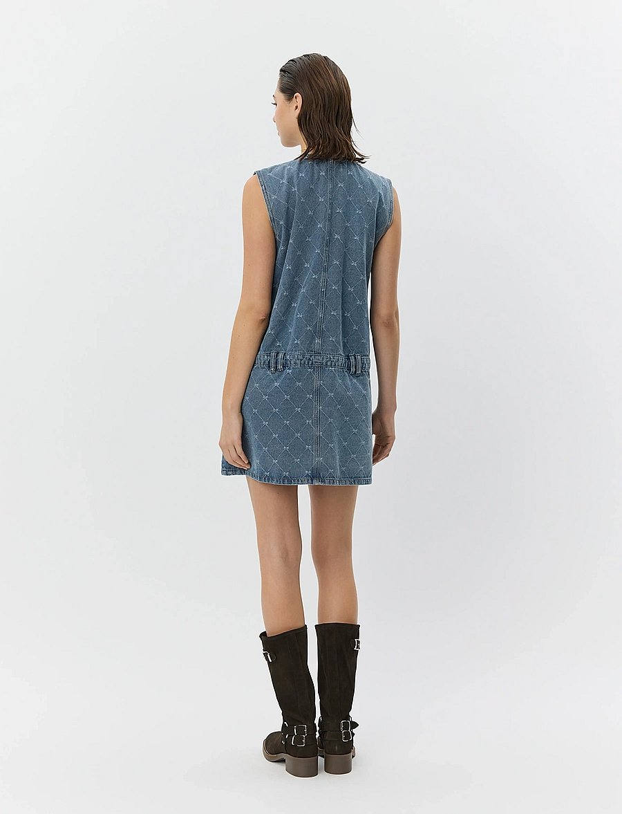 Sofie Schnoor - ALBERTINESW DENIM MINI DRESS - teksakleidid - blue - 4