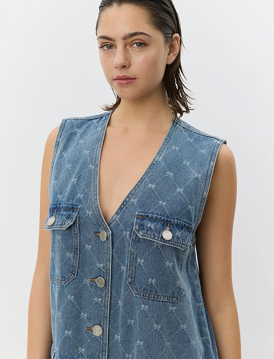 Sofie Schnoor - ALBERTINESW DENIM MINI DRESS - teksakleidid - blue - 5