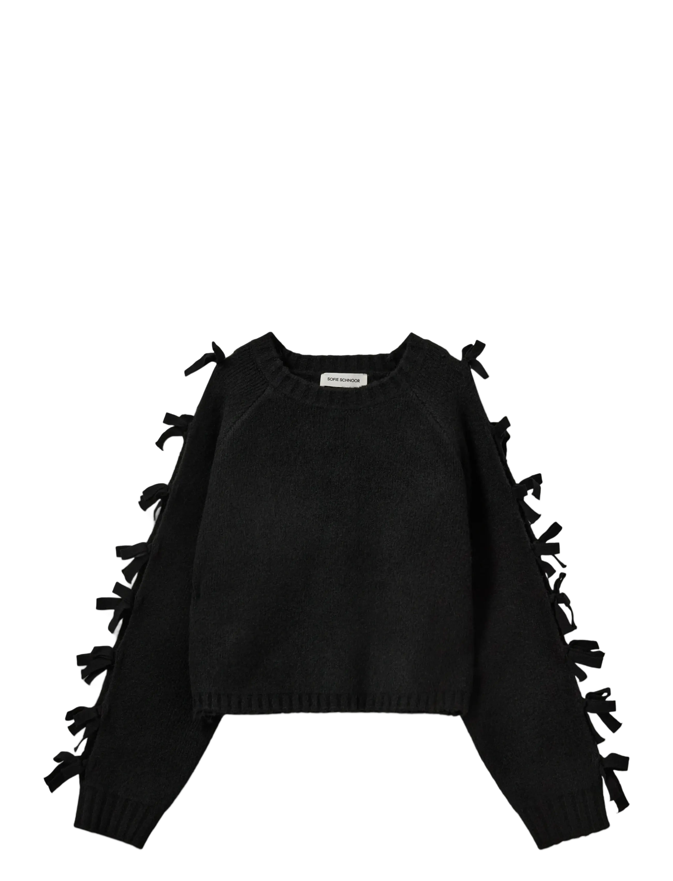 Sofie Schnoor PERMELISW BOW KNIT SWEATER - Officewear - BLACK / black