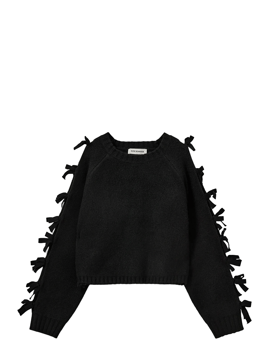 Sofie Schnoor - PERMELISW BOW KNIT SWEATER - pullover - black - 1