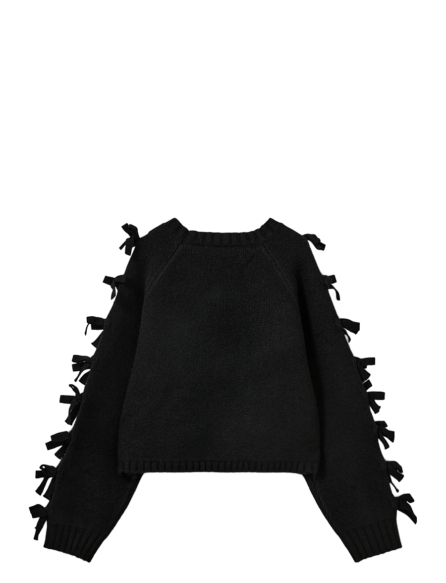 Sofie Schnoor - PERMELISW BOW KNIT SWEATER - pullover - black - 2