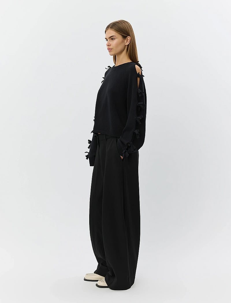 Sofie Schnoor - PERMELISW BOW KNIT SWEATER - kashmir - black - 3