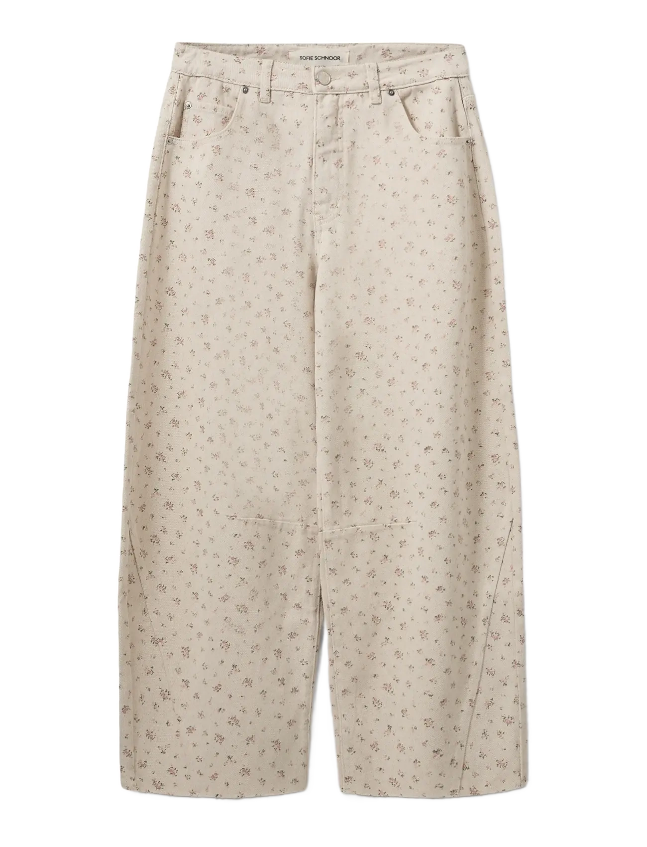 SOFIE SCHNOOR Tomarsw Cropped Barrel Jeans Beige - 38 - Damen