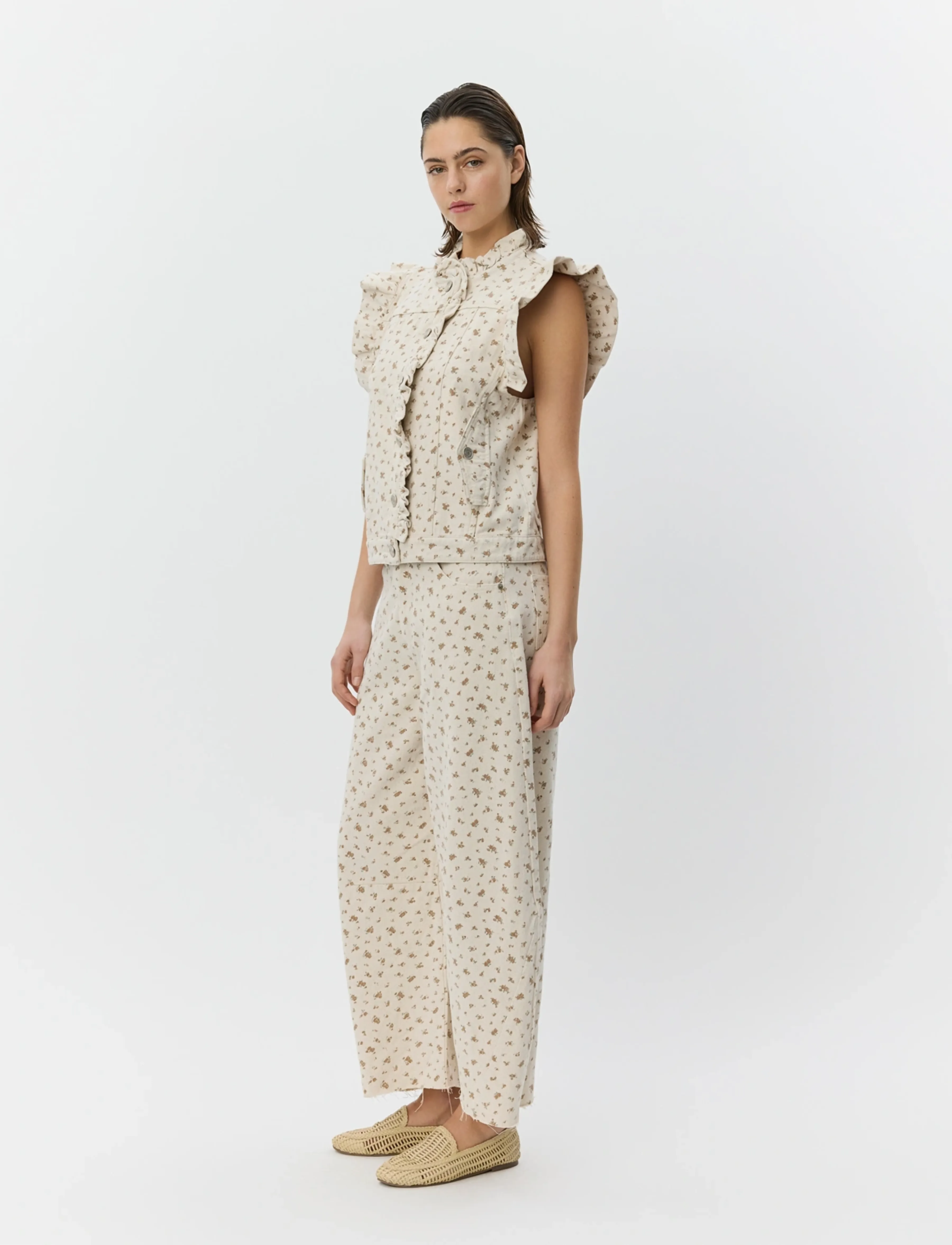 Sofie Schnoor - TOMARSW CROPPED BARREL JEANS - statinės formos džinsai - rose flower - 3
