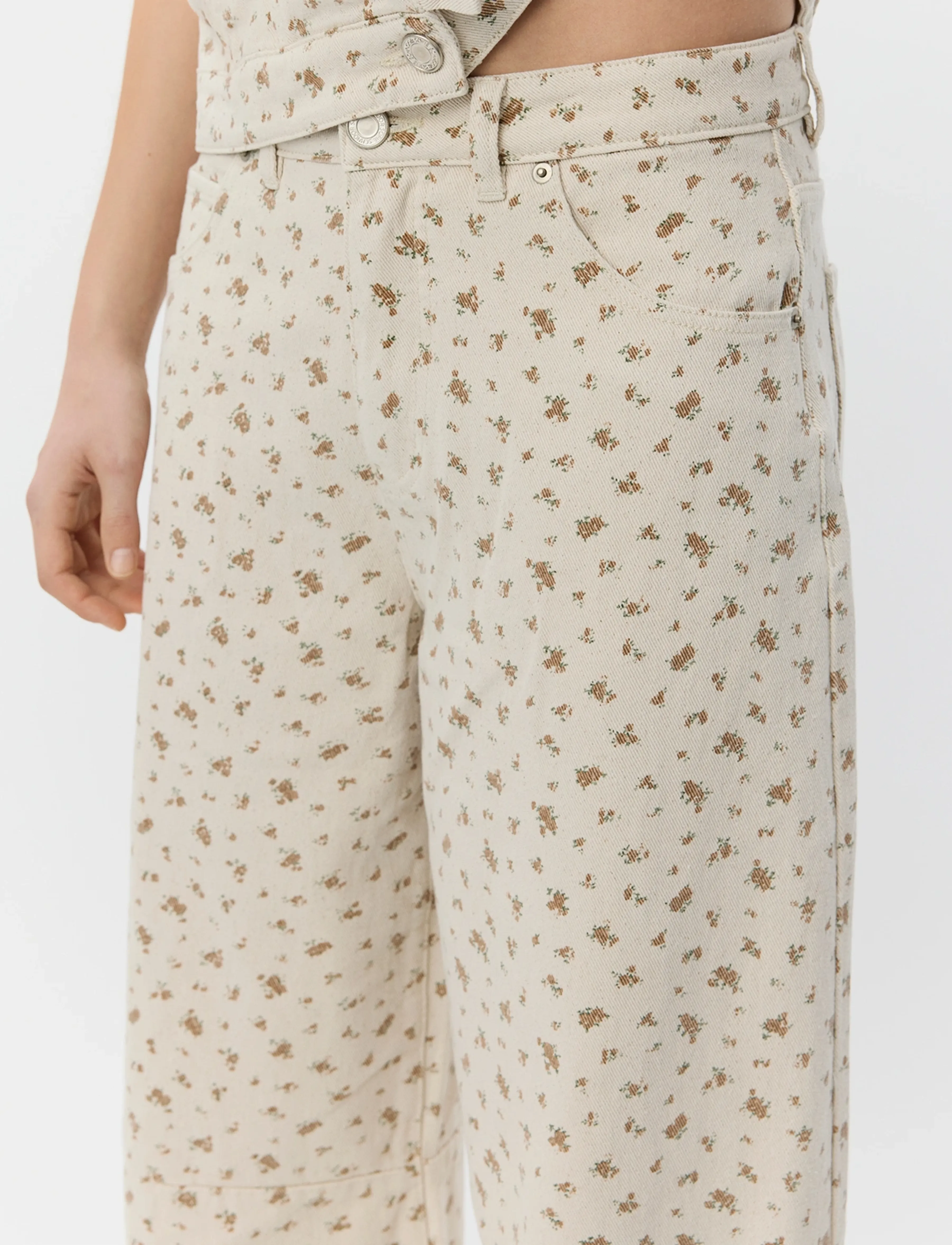 Sofie Schnoor - TOMARSW CROPPED BARREL JEANS - statinės formos džinsai - rose flower - 5