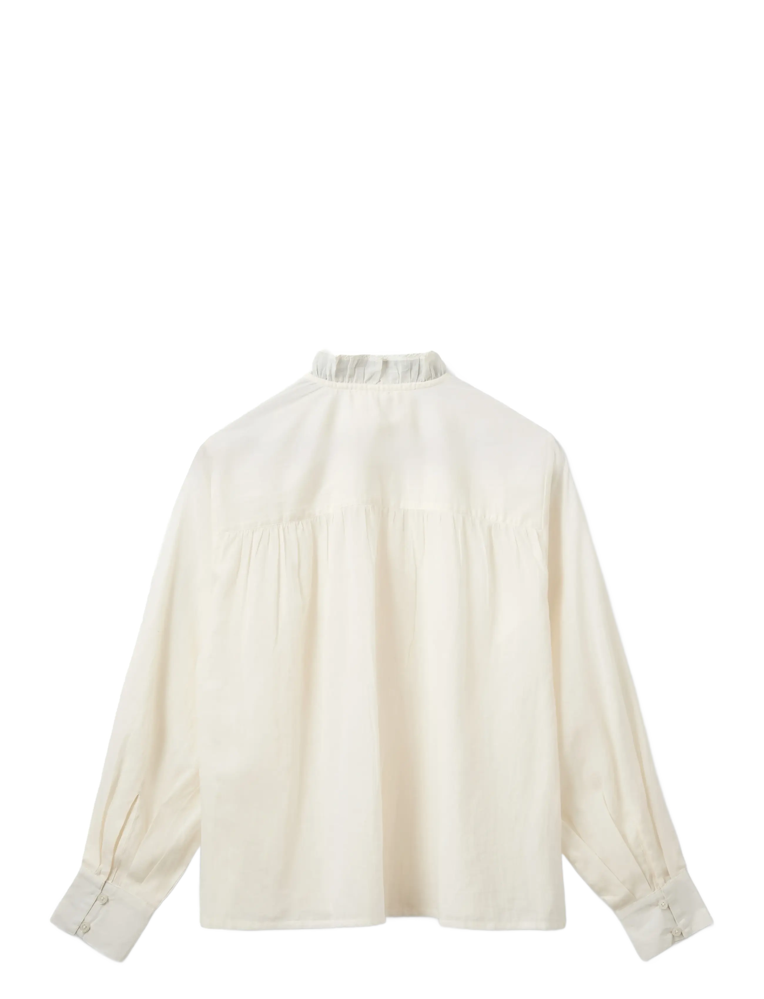 Sofie Schnoor - EDNASW FRILLED PLACKET SHIRT - langermede bluser - off white - 2