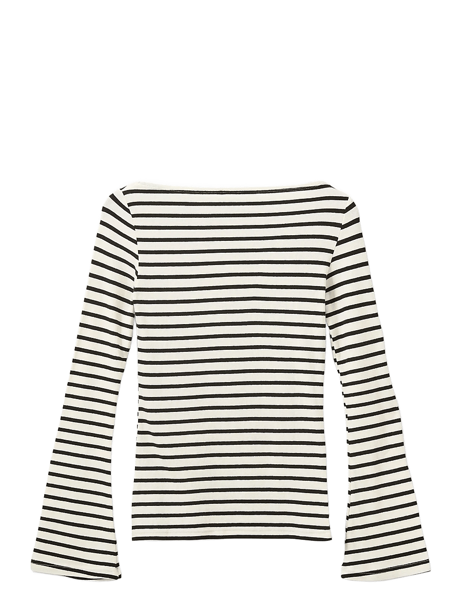 Sofie Schnoor - CECESW BOAT-NECK LONG-SLEEVE T-SHIR - white black striped - 2