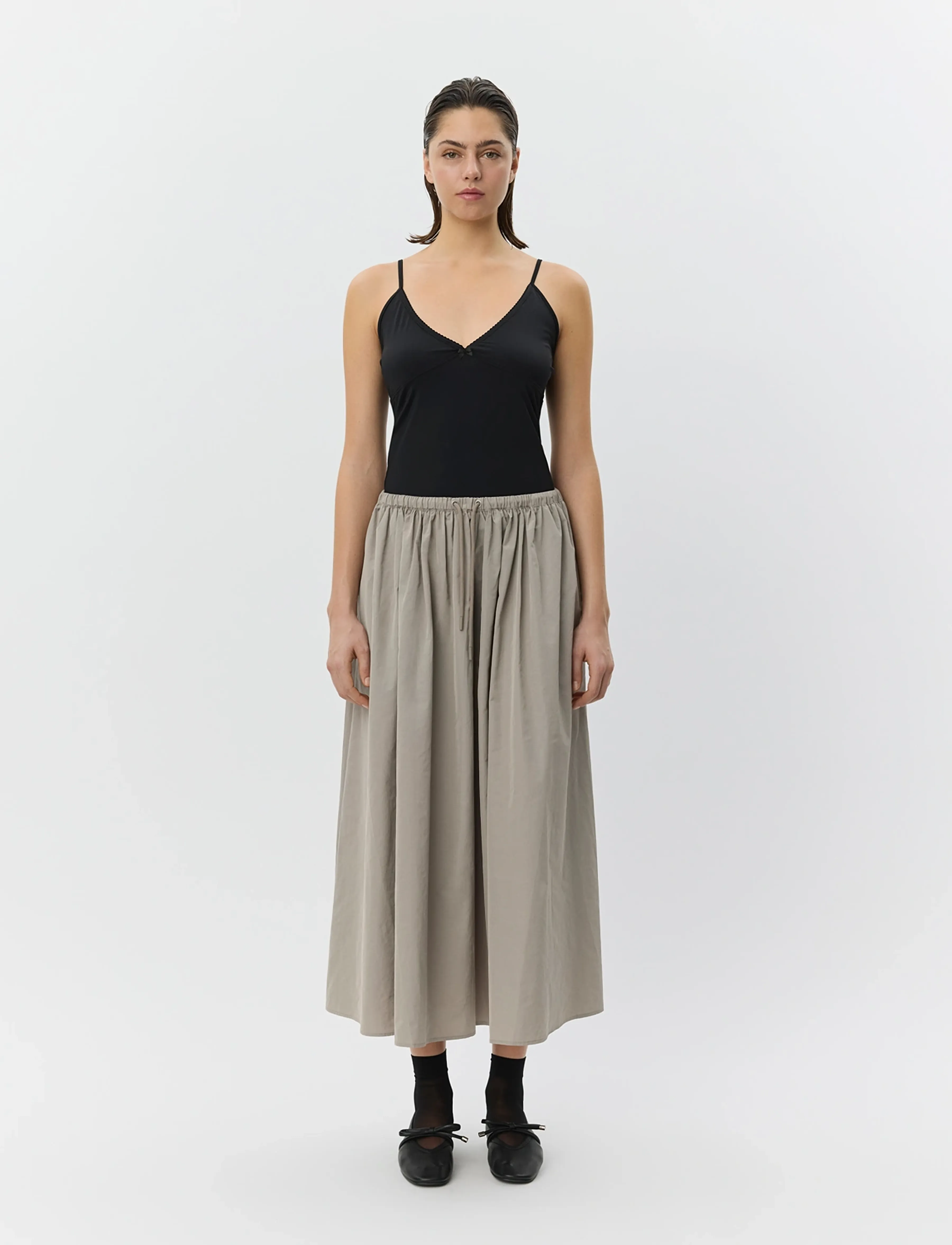 Sofie Schnoor JUNEAUSW MIDI SKIRT - Skirts - DUSTY GREEN / beige
