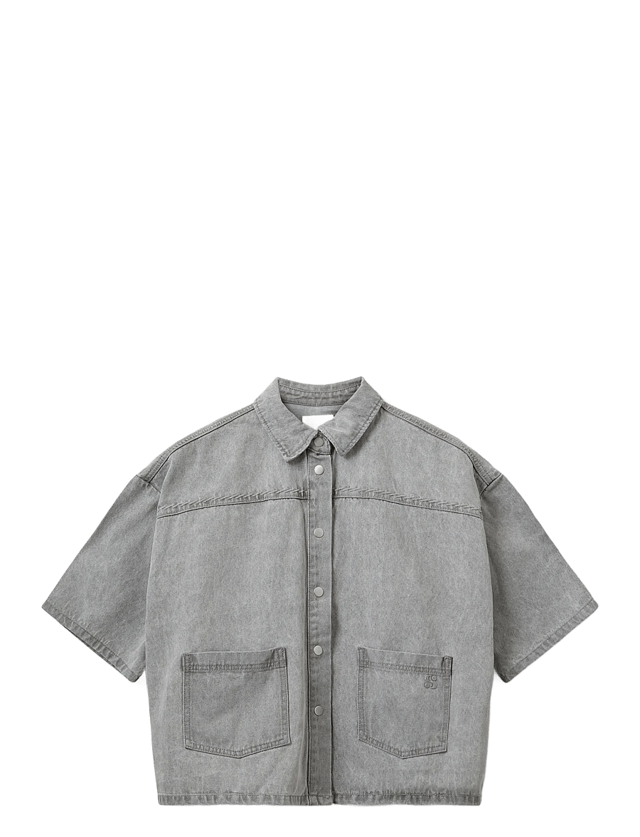 Sofie Schnoor - MELISSASW DENIM LOOSE FIT OVERSHIRT - denimskjorter - stone grey - 1