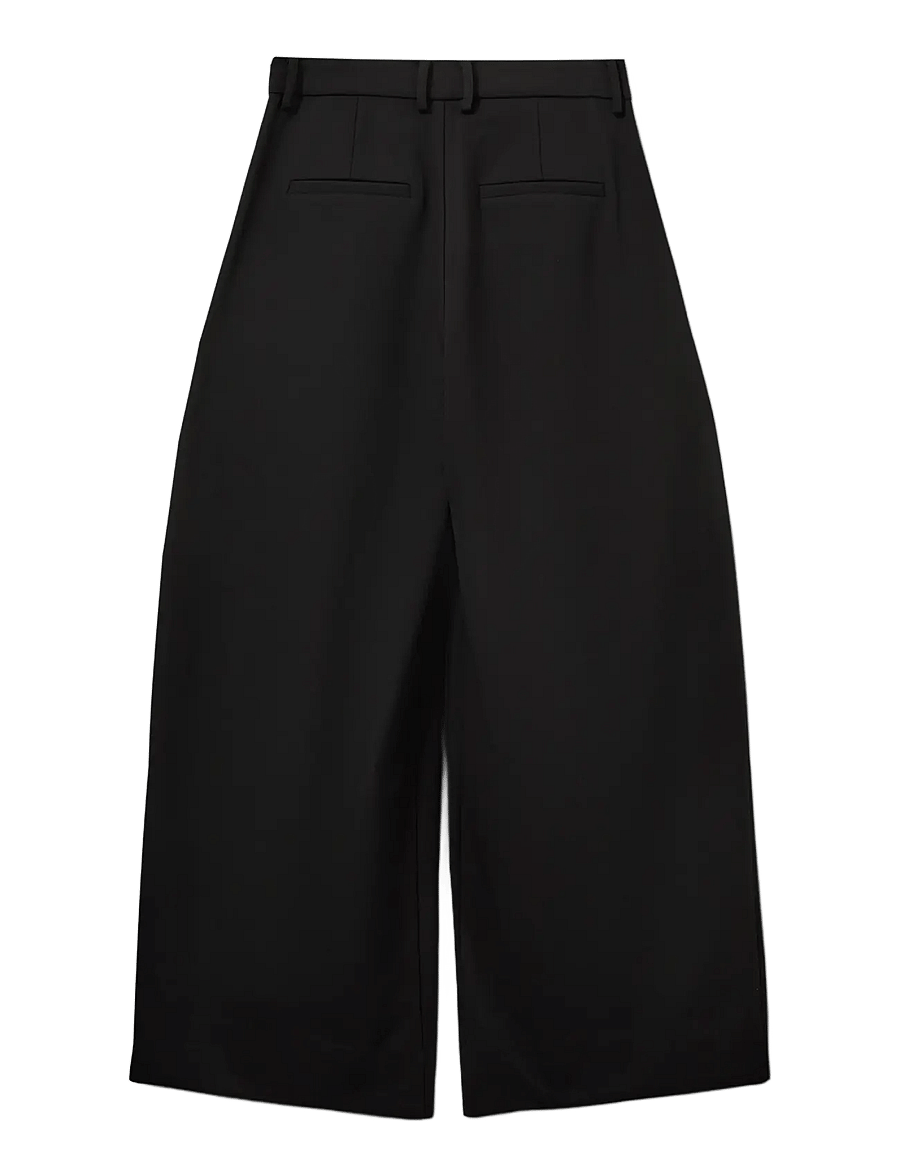 Sofie Schnoor - MODENASW COCOON SUITING TROUSERS - hosen mit weitem bein - black - 2