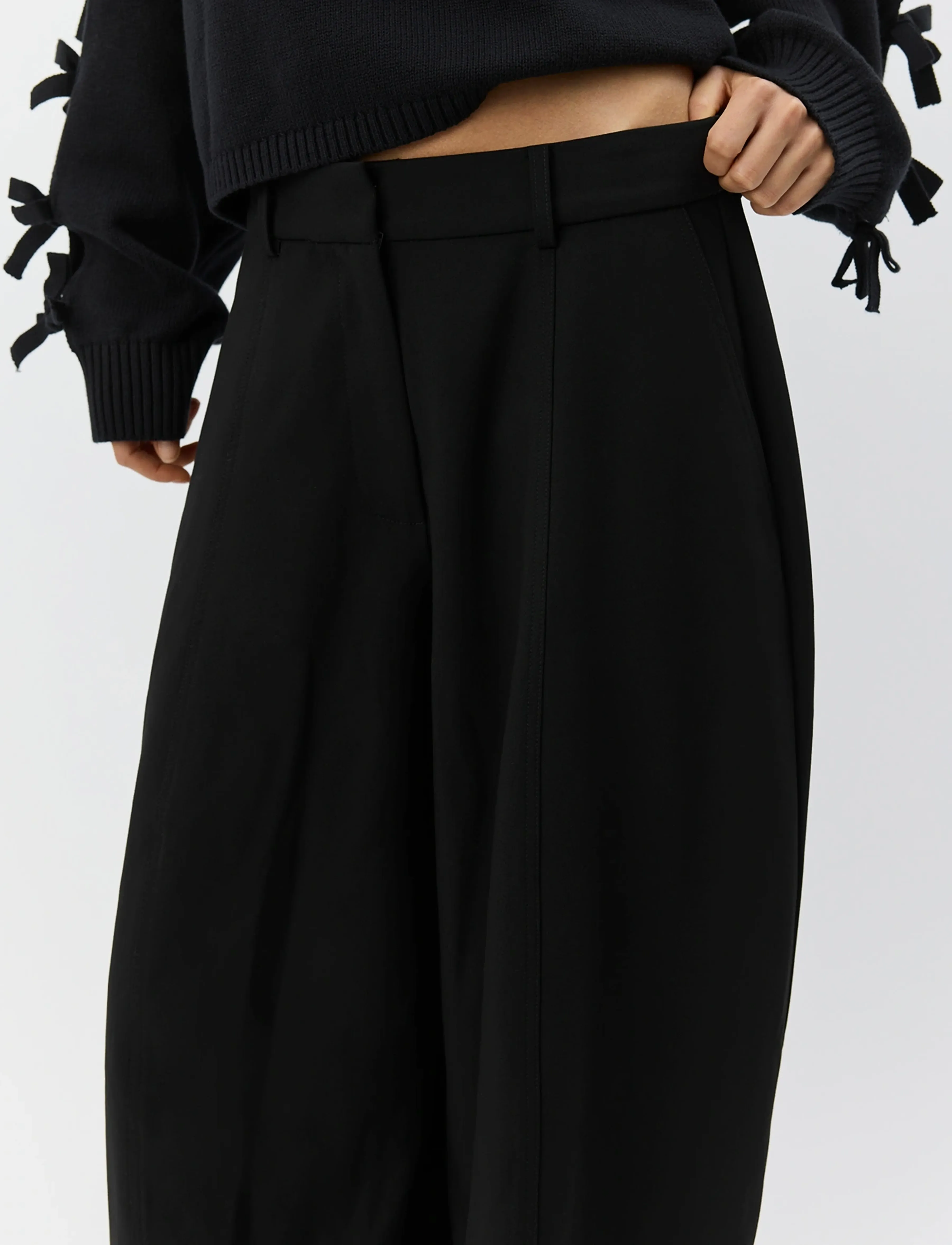 Sofie Schnoor MODENASW COCOON SUITING TROUSERS - Transitional Layering - BLACK / black