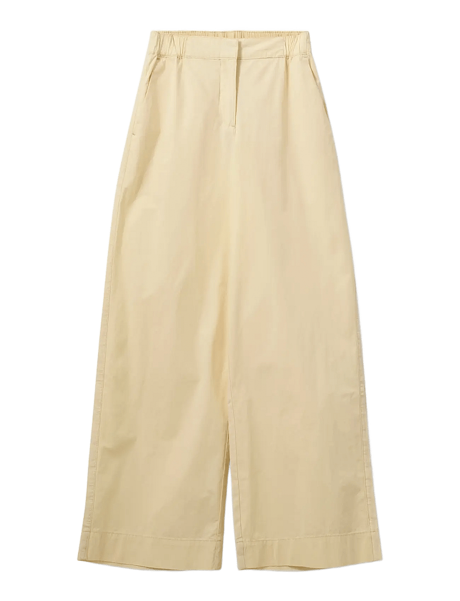 Sofie Schnoor - REINESW WIDE LEG TROUSERS - hosen mit weitem bein - light yellow - 1