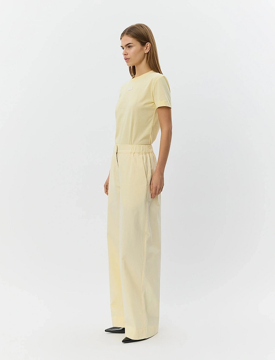 Sofie Schnoor - REINESW WIDE LEG TROUSERS - hosen mit weitem bein - light yellow - 3