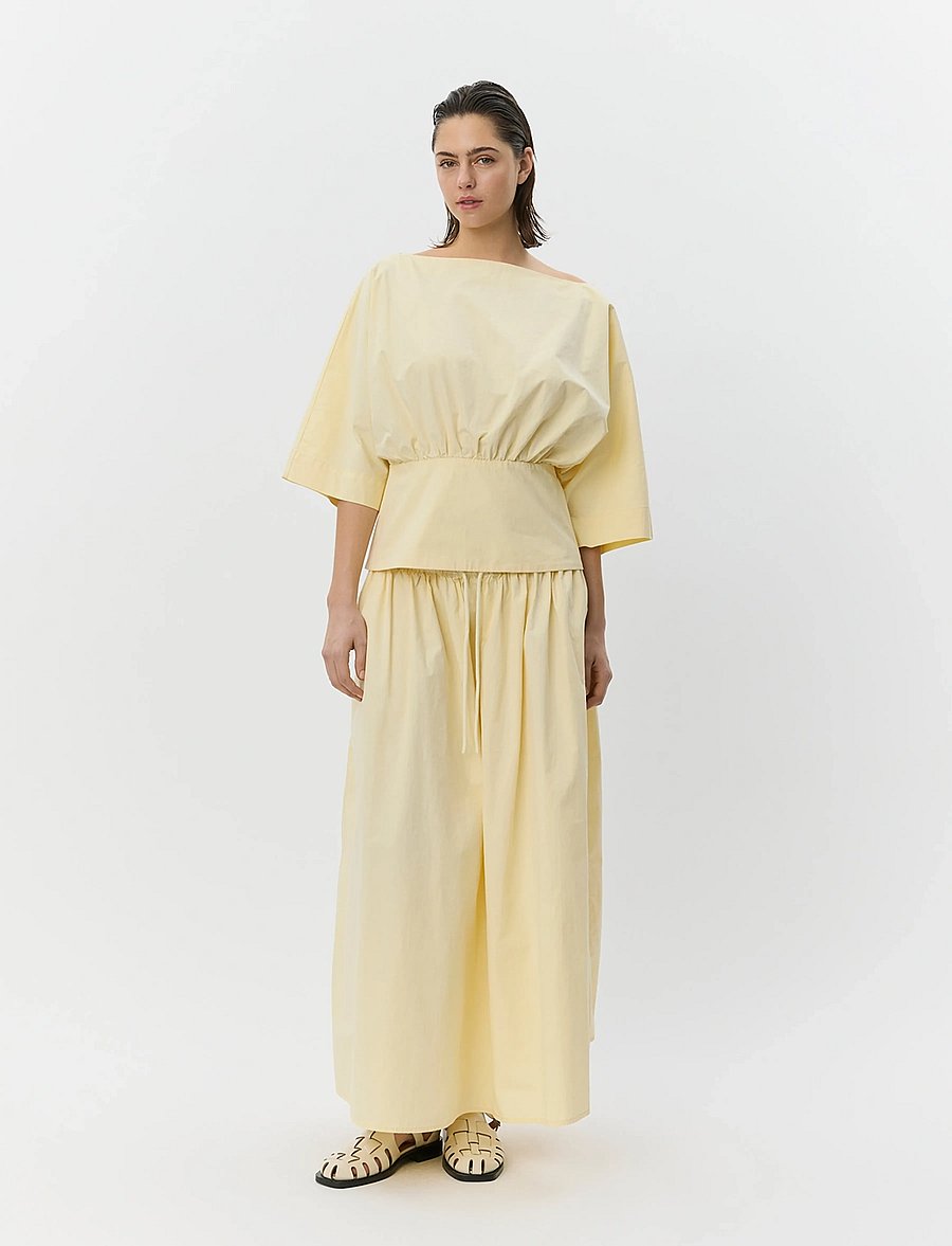 Sofie Schnoor - JUNEAUSW MIDI SKIRT - midi nederdele - light yellow - 0