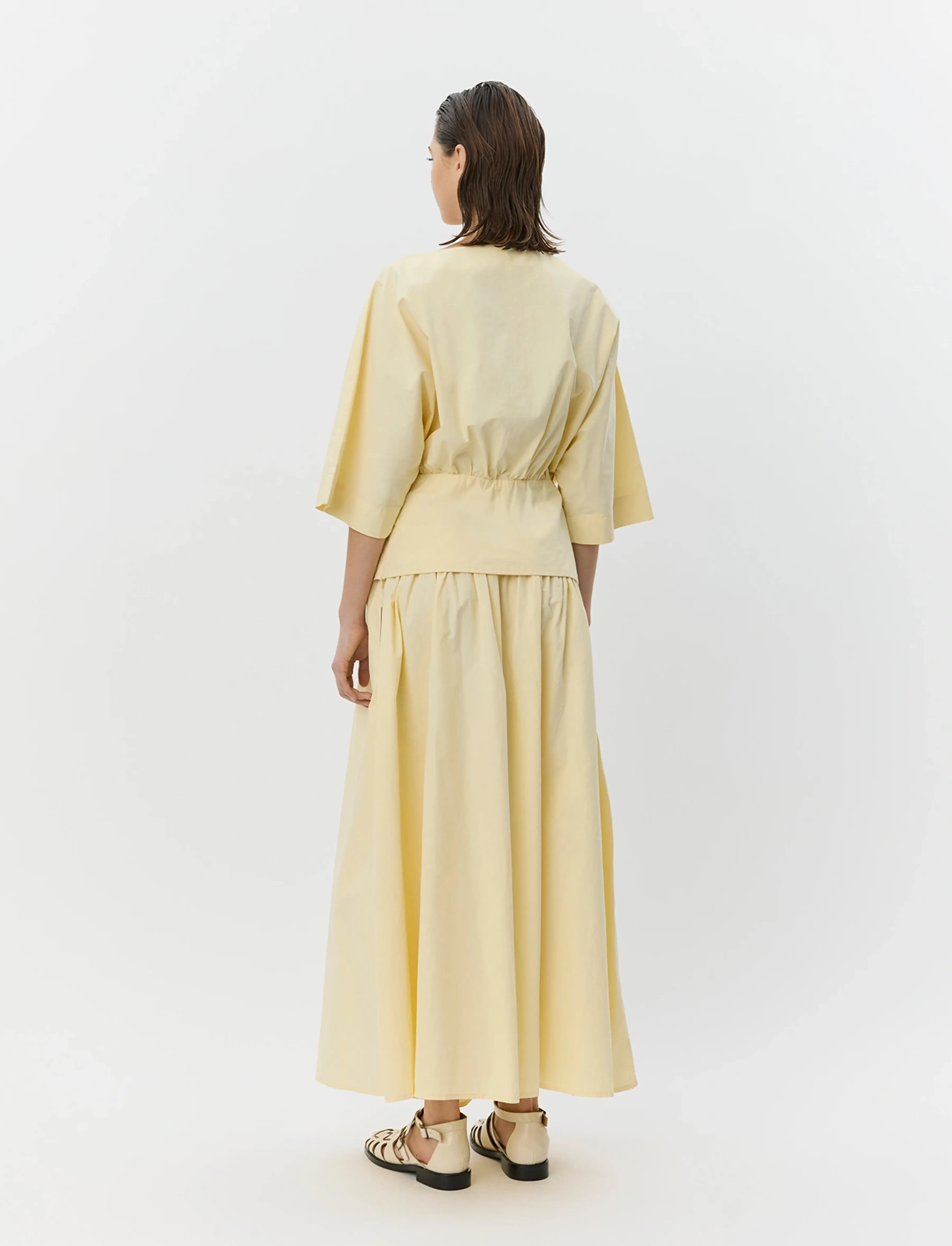 Sofie Schnoor - JUNEAUSW MIDI SKIRT - midi kjolar - light yellow - 4
