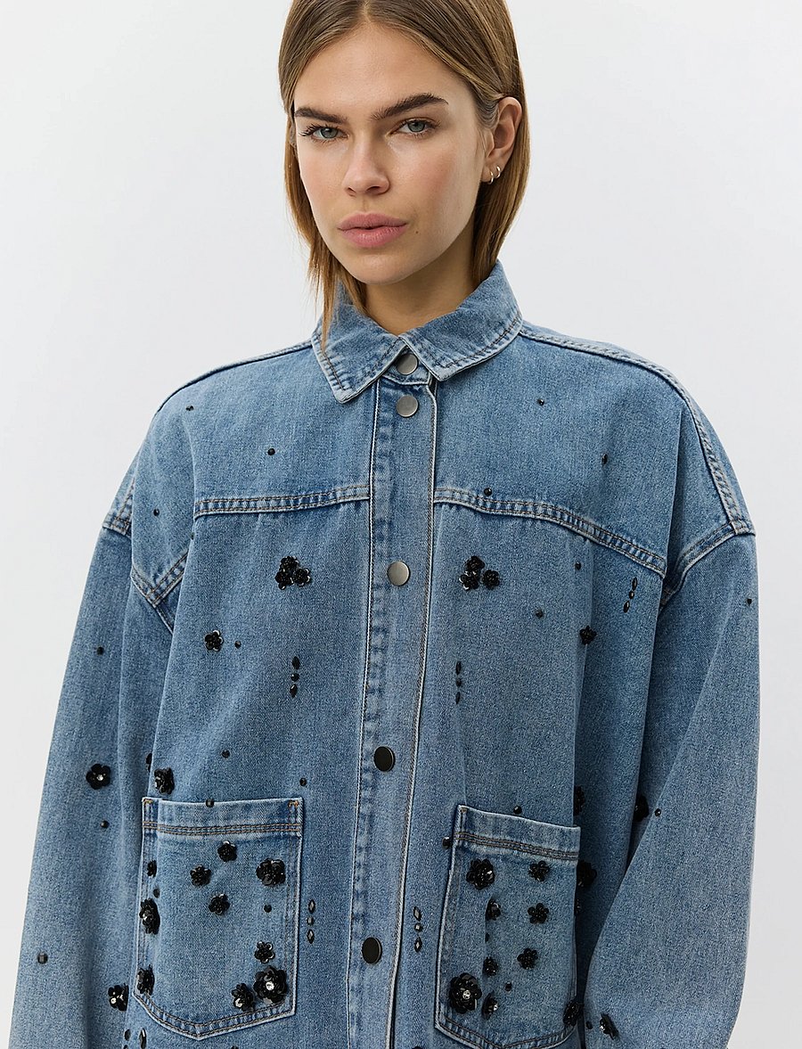 Sofie Schnoor - AMAYASW BOXY DENIM JACKET - kurtki dżinsowe - denim blue - 5