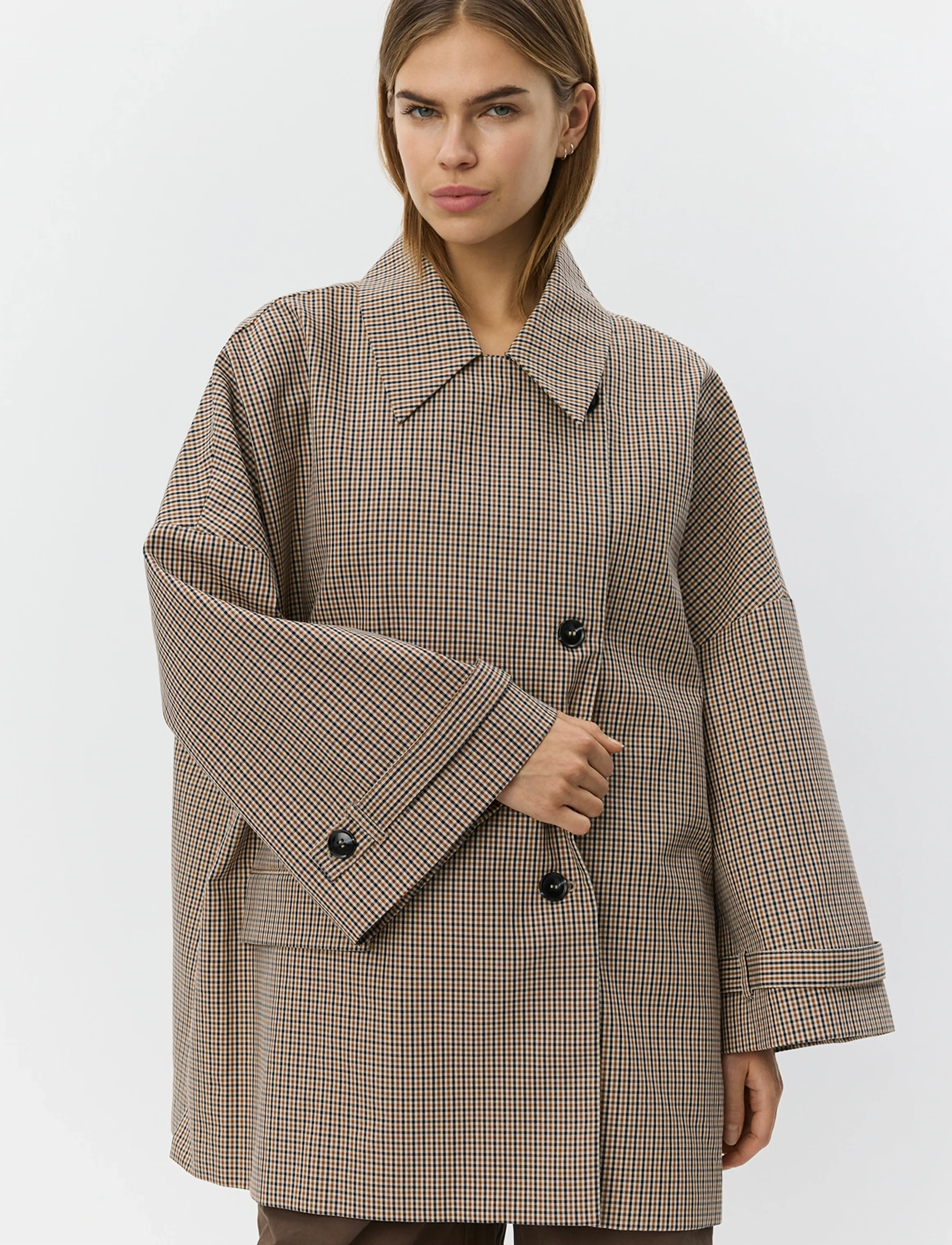 Sofie Schnoor SELINASW OVERSIZE CHECK JACKET - Nyheter - CHECK / multi