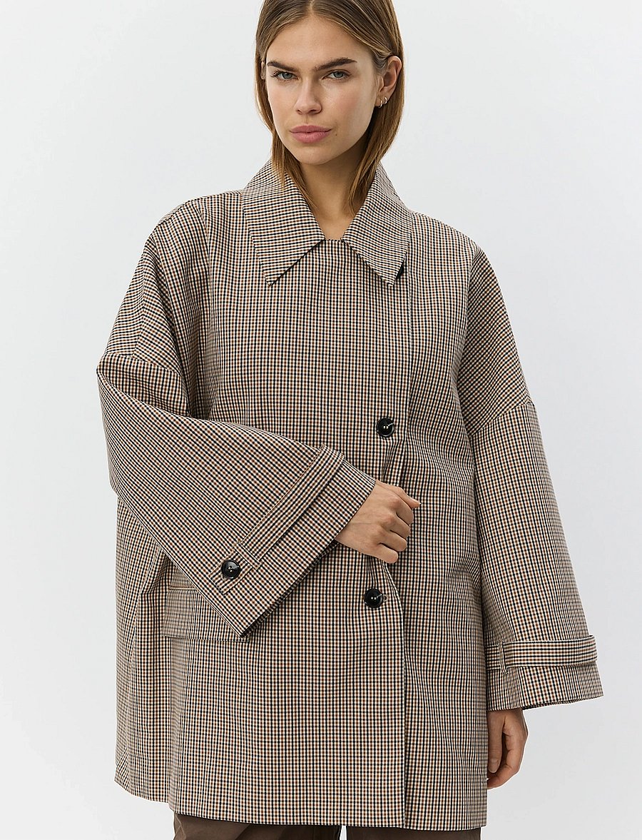 Sofie Schnoor - SELINASW OVERSIZE CHECK JACKET - lette jakker - check - 0