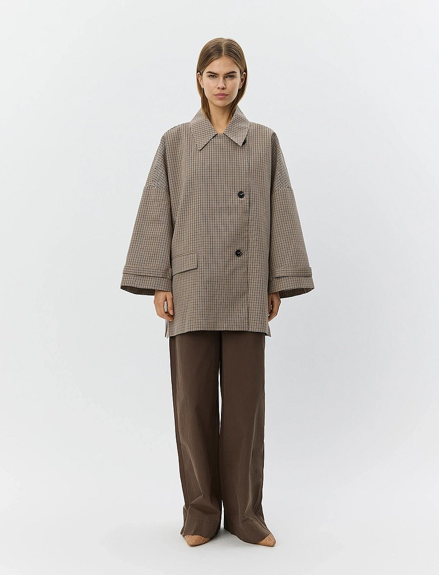 Sofie Schnoor - SELINASW OVERSIZE CHECK JACKET - lette jakker - check - 4