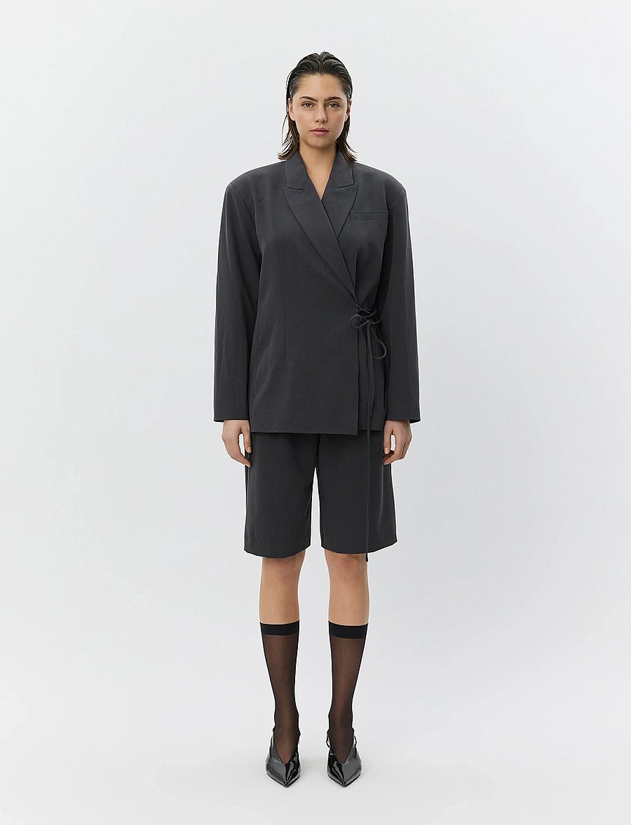 Sofie Schnoor - SUSSIESW TIE STRING BLAZER - blazere med bælte - dark grey - 0