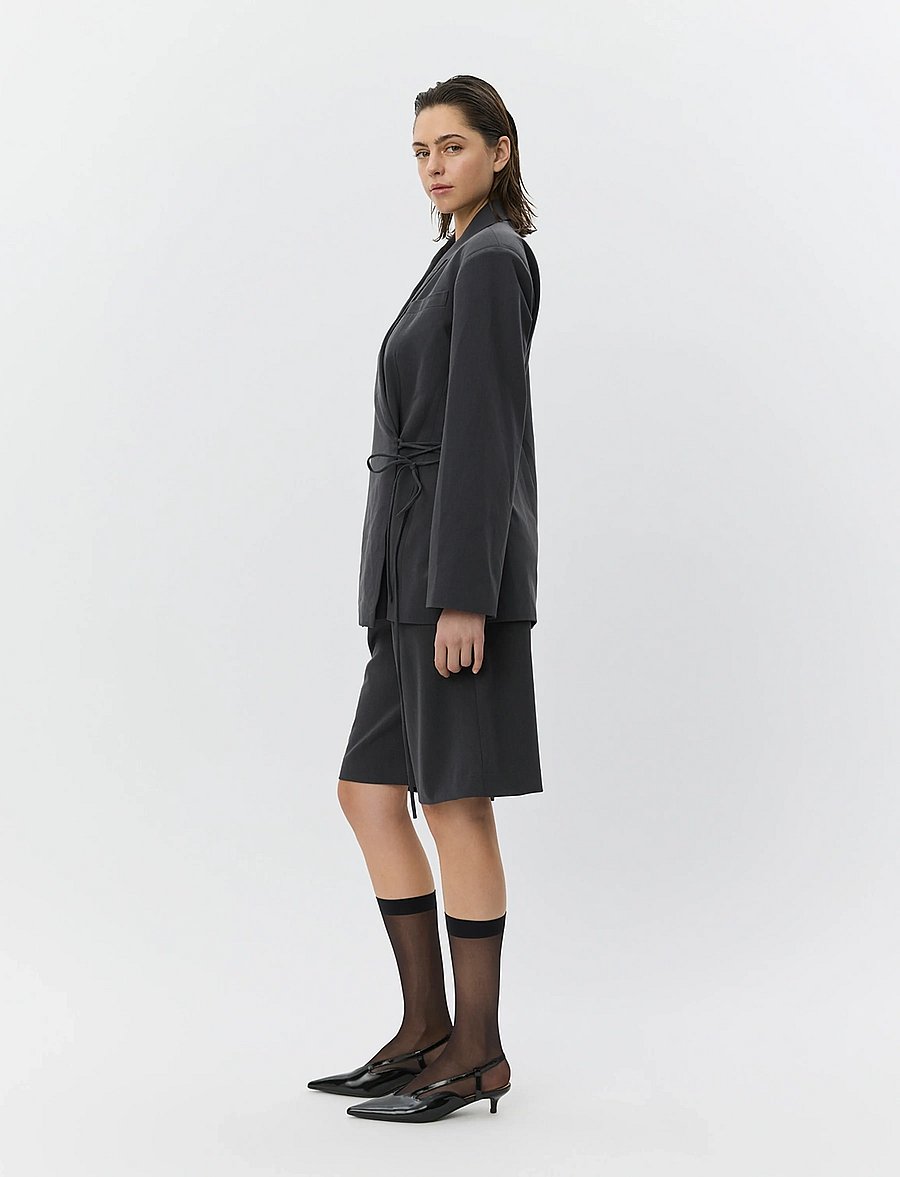 Sofie Schnoor - SUSSIESW TIE STRING BLAZER - blazere med bælte - dark grey - 3