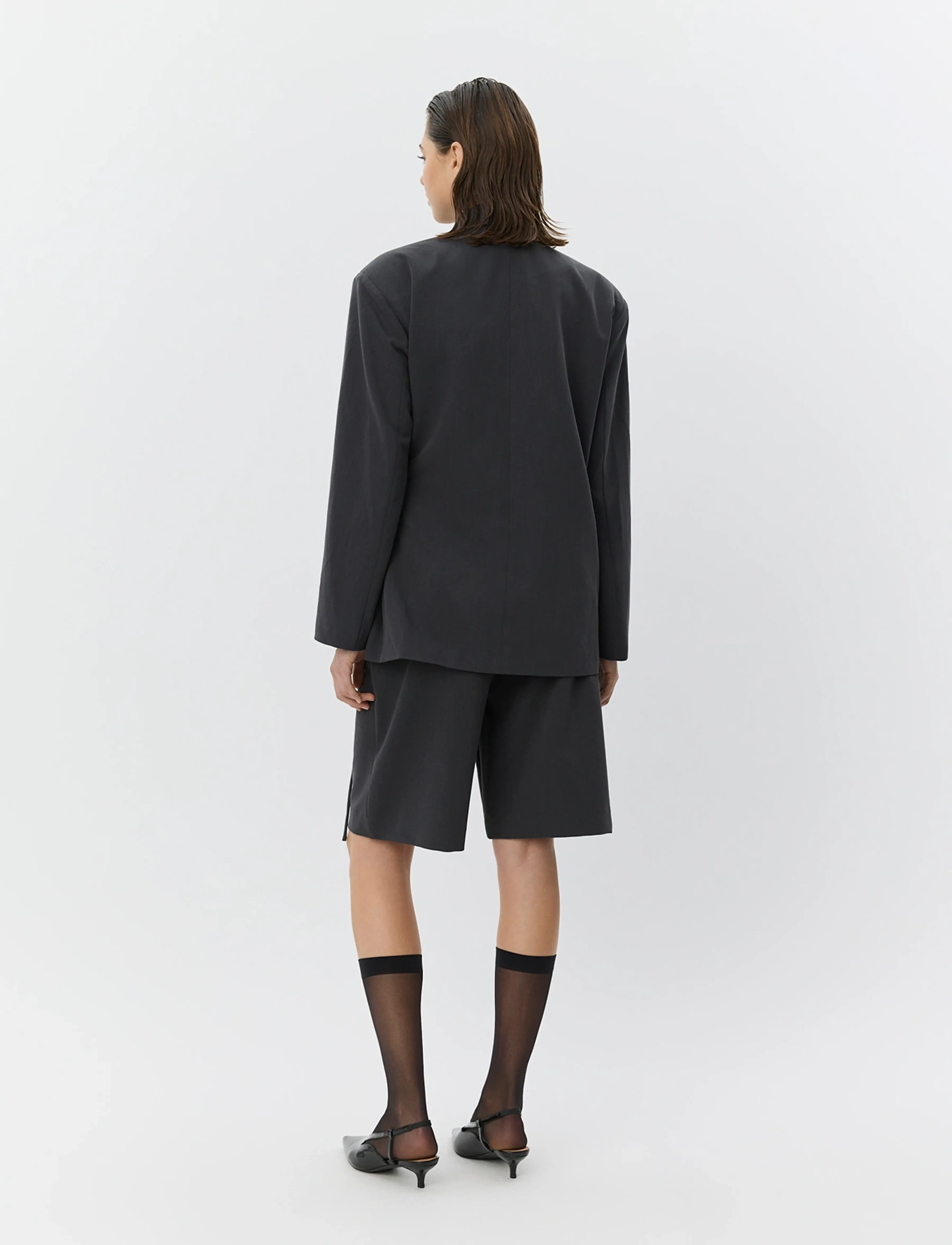Sofie Schnoor - SUSSIESW TIE STRING BLAZER - festtøj til outletpriser - dark grey - 4