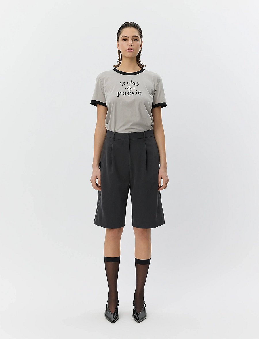 Sofie Schnoor - ELSASW BERMUDA SUITING SHORTS - bermudashorts - dark grey - 0
