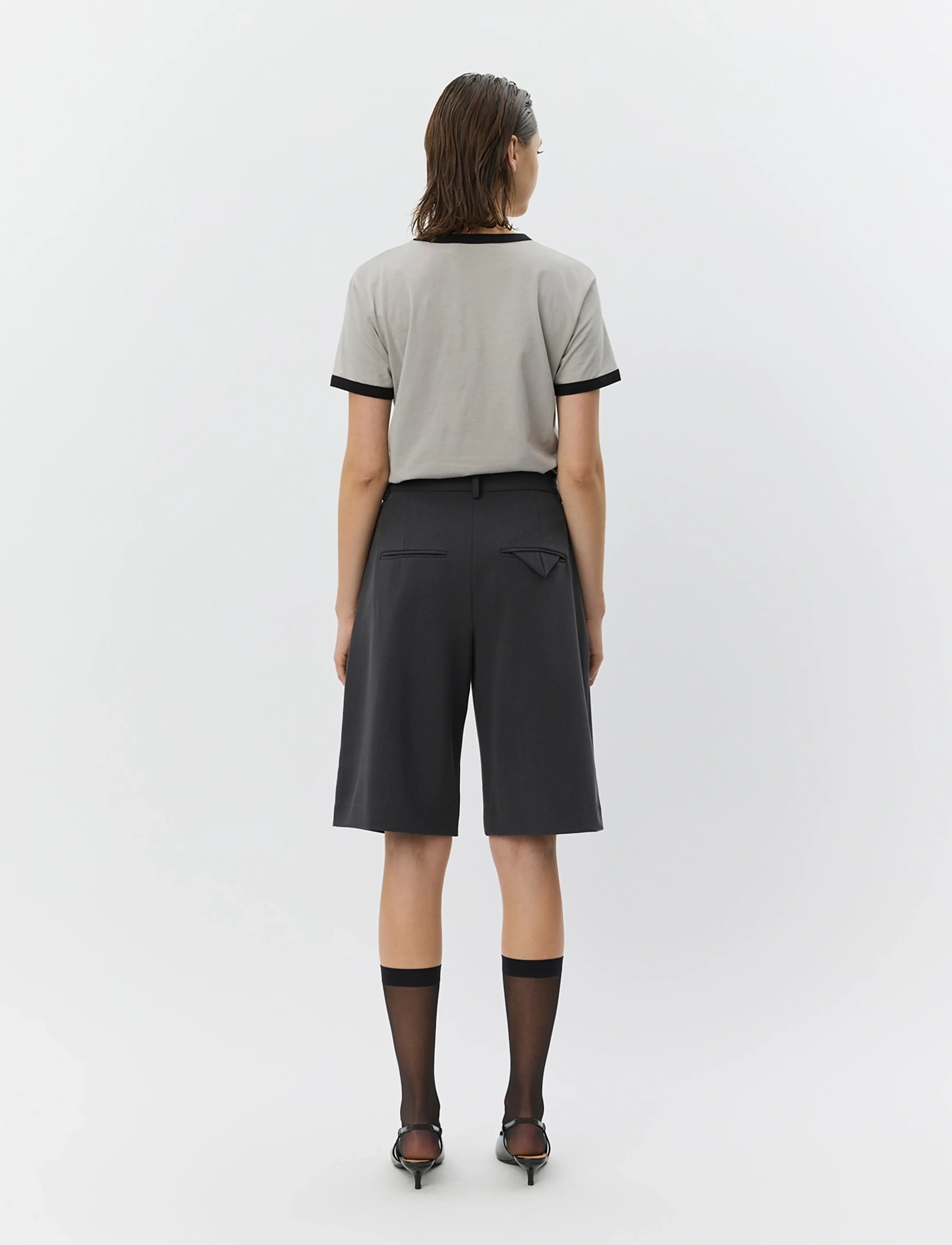 Sofie Schnoor - ELSASW BERMUDA SUITING SHORTS - bermudas - dark grey - 4