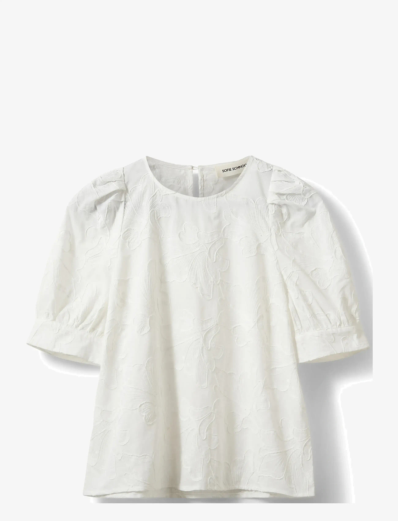 Sofie Schnoor - AHLIASW PUFF SLEEVE BLOUSE - kortærmede bluser - white - 1