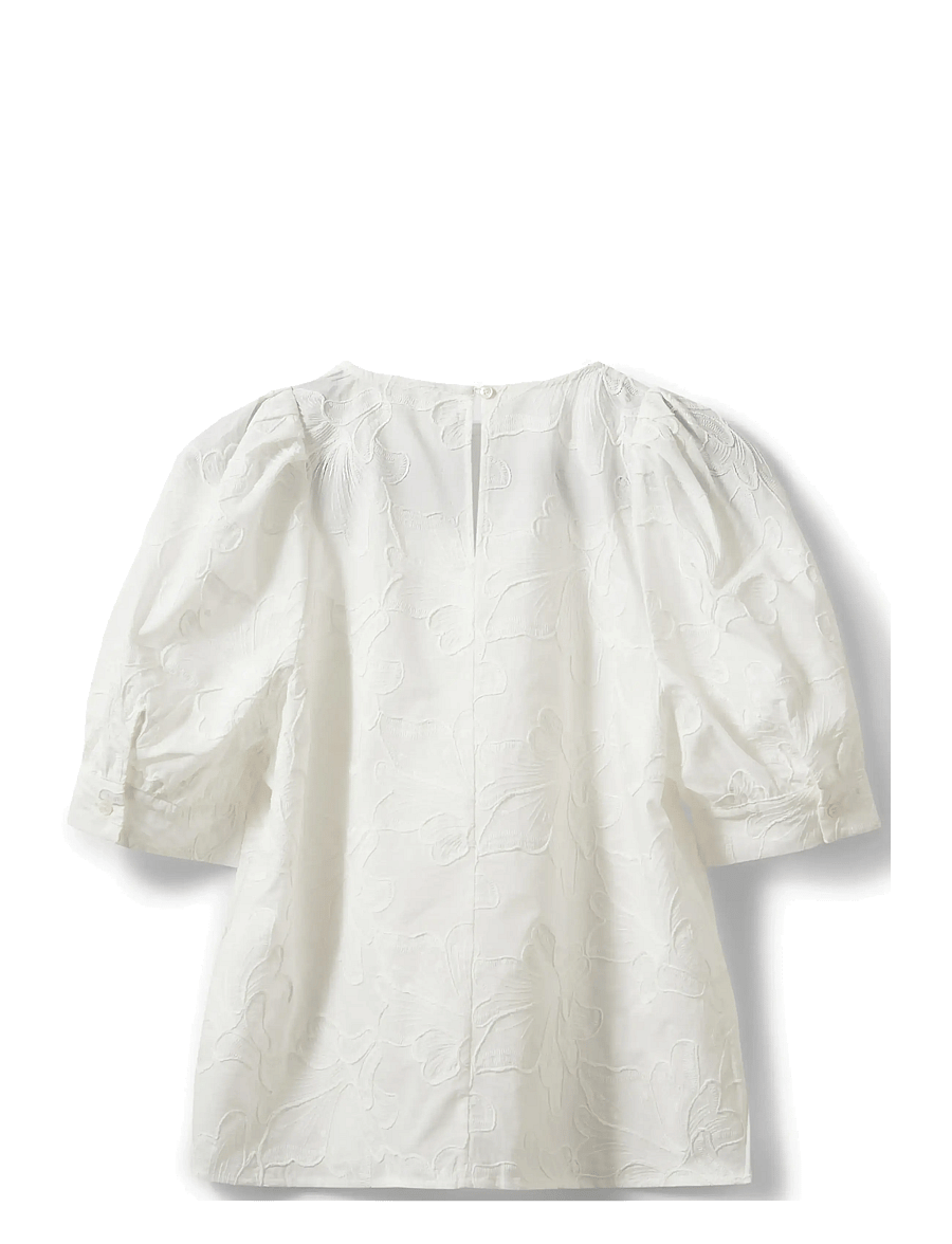 Sofie Schnoor - AHLIASW PUFF SLEEVE BLOUSE - kortärmade blusar - white - 2