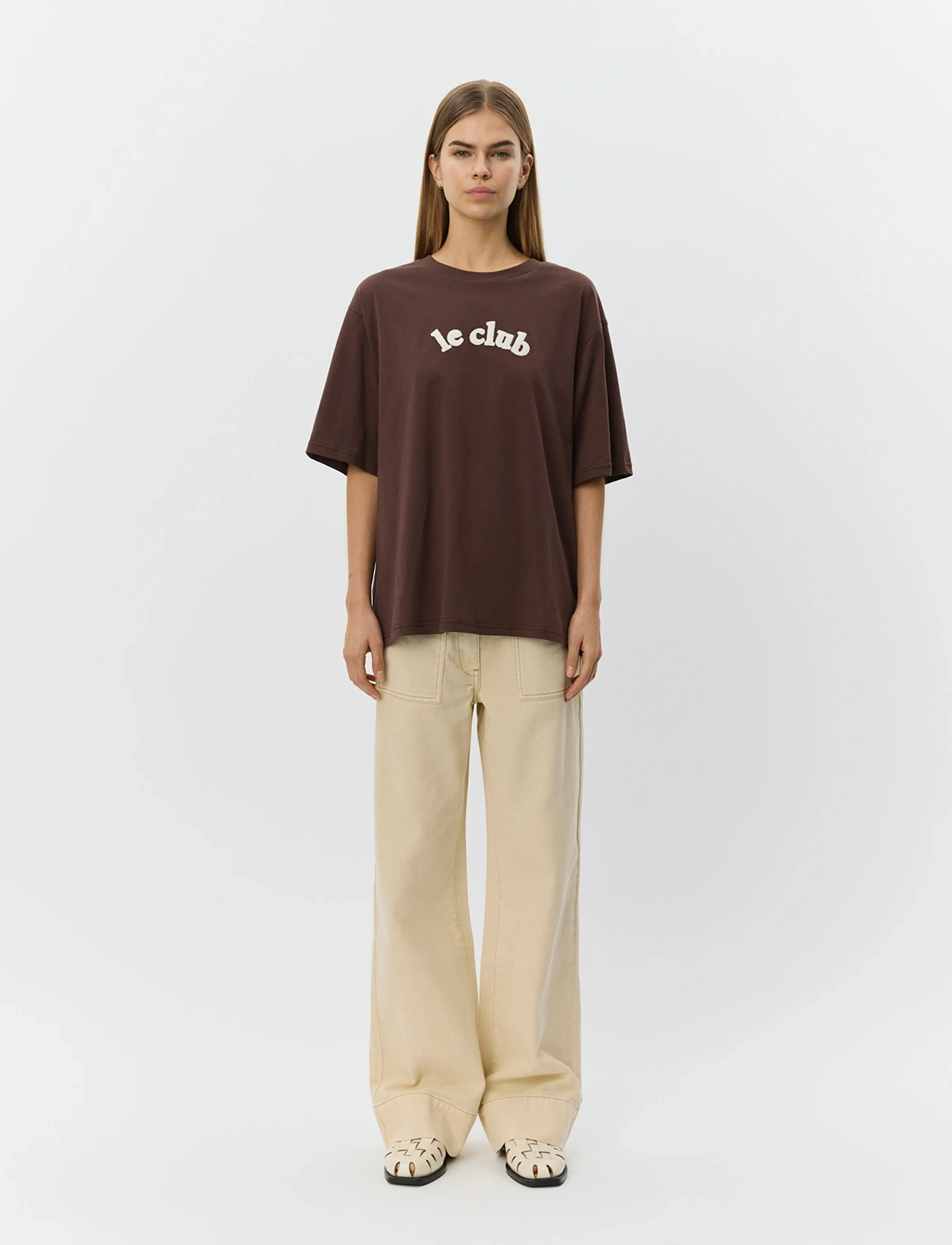 Sofie Schnoor Maesw Oversize T-Shirt, S, T-shirts & Oberteile, Braun - Short-sleeved, Frauen