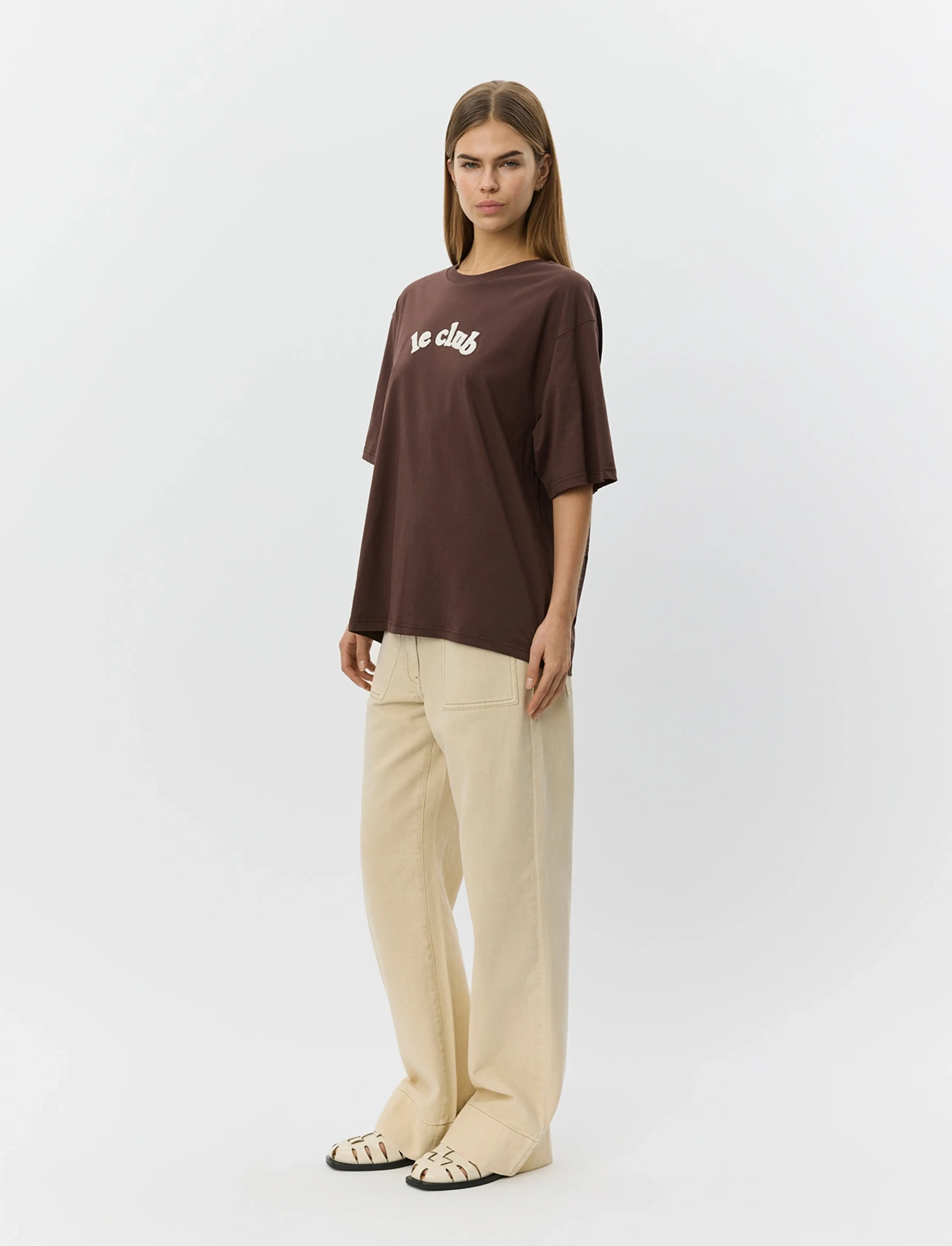 Sofie Schnoor - MAESW OVERSIZE T-SHIRT - t-shirts - dark brown - 3