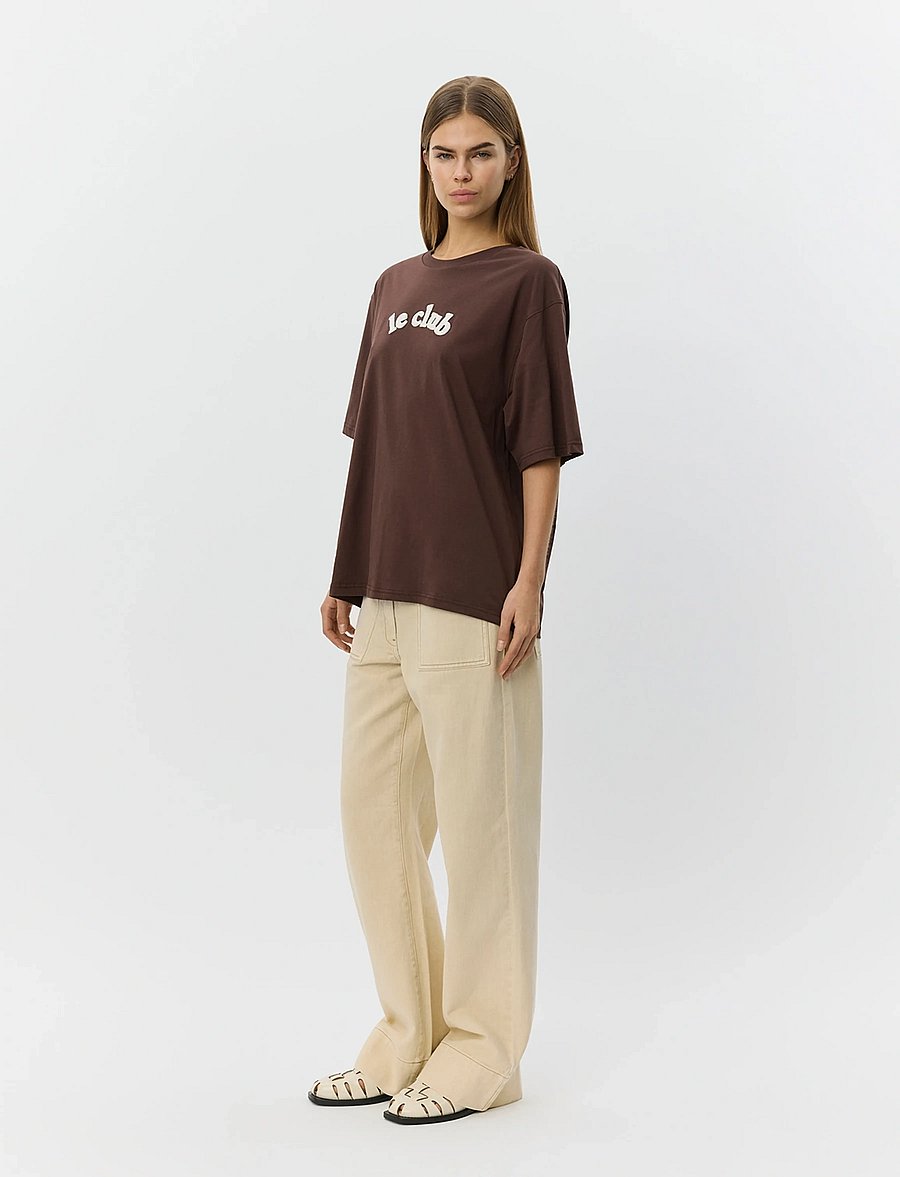 Sofie Schnoor - MAESW OVERSIZE T-SHIRT - t-shirts - dark brown - 3