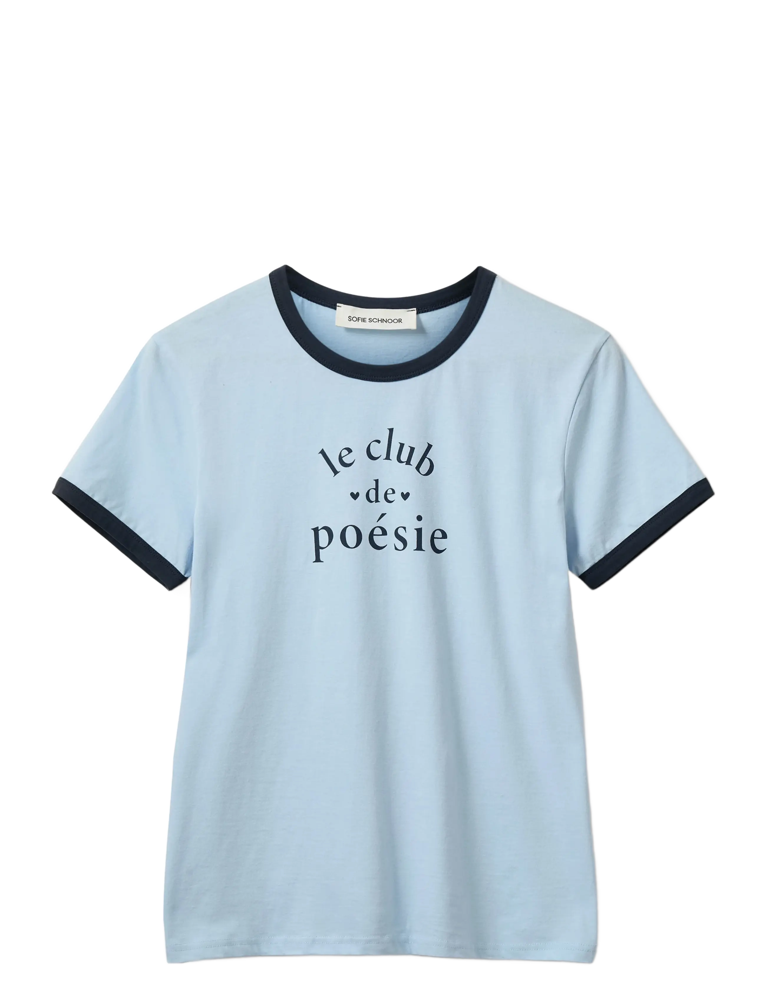 SOFIE SCHNOOR Maggiesw Contrast Trim T-Shirt Blau - M - Damen