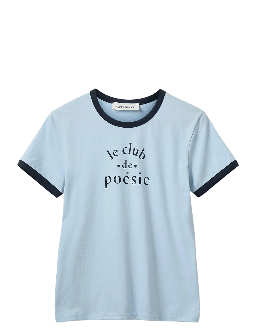Sofie Schnoor - MAGGIESW CONTRAST TRIM T-SHIRT - t-shirts - blue - 1