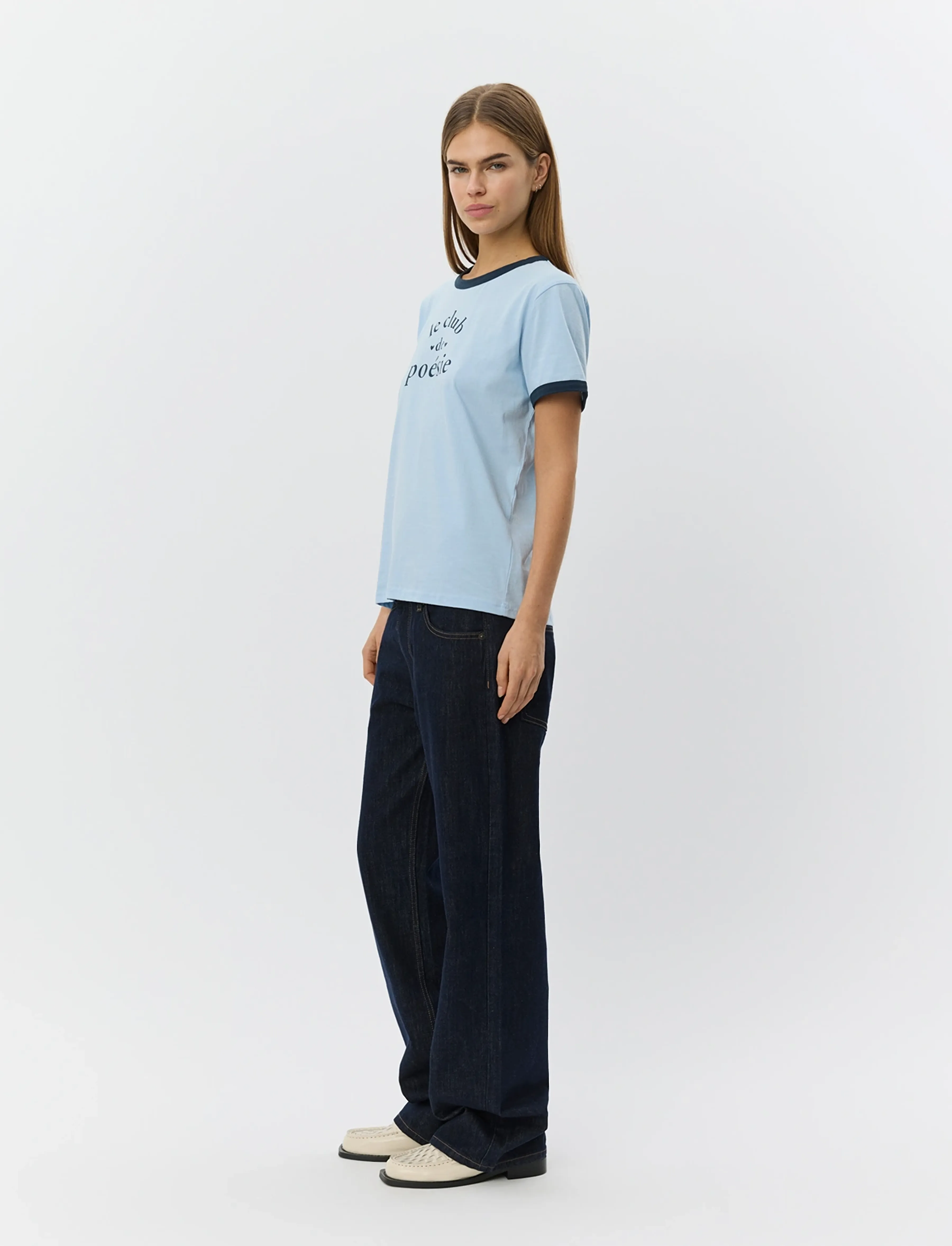 Sofie Schnoor - MAGGIESW CONTRAST TRIM T-SHIRT - t-shirts - blue - 3