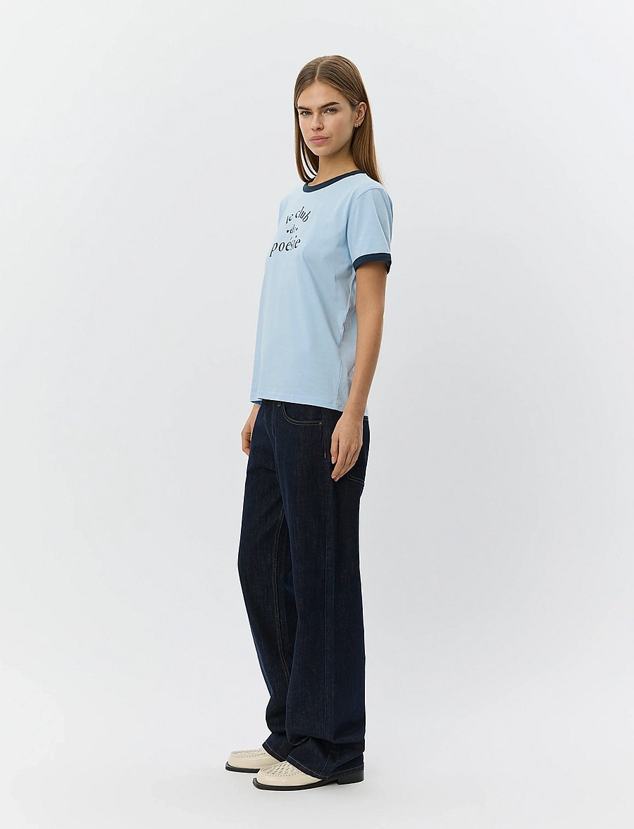 Sofie Schnoor - MAGGIESW CONTRAST TRIM T-SHIRT - t-shirts - blue - 3