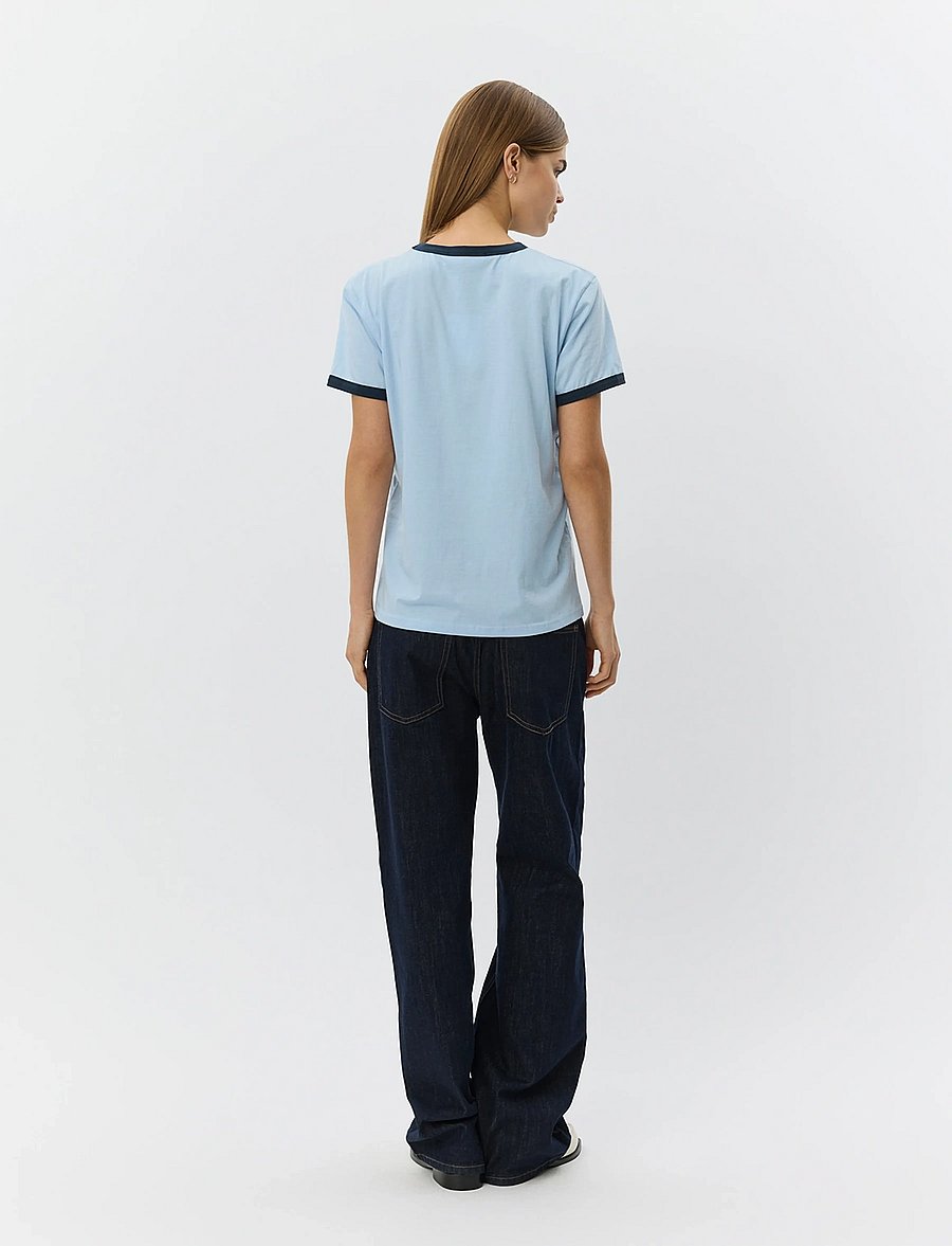 Sofie Schnoor - MAGGIESW CONTRAST TRIM T-SHIRT - t-shirts - blue - 4