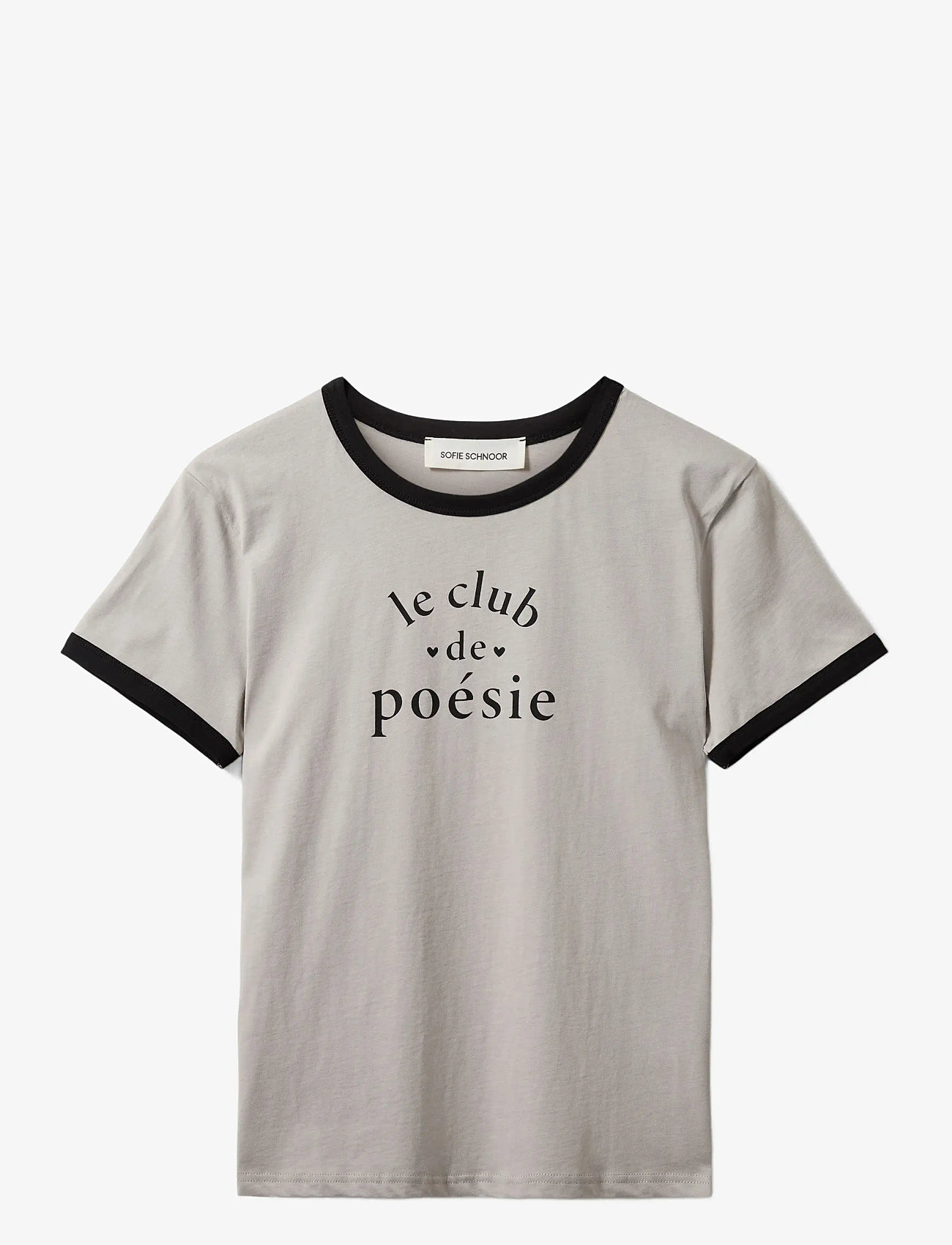 Sofie Schnoor - MAGGIESW CONTRAST TRIM T-SHIRT - t-särgid - dark grey - 1