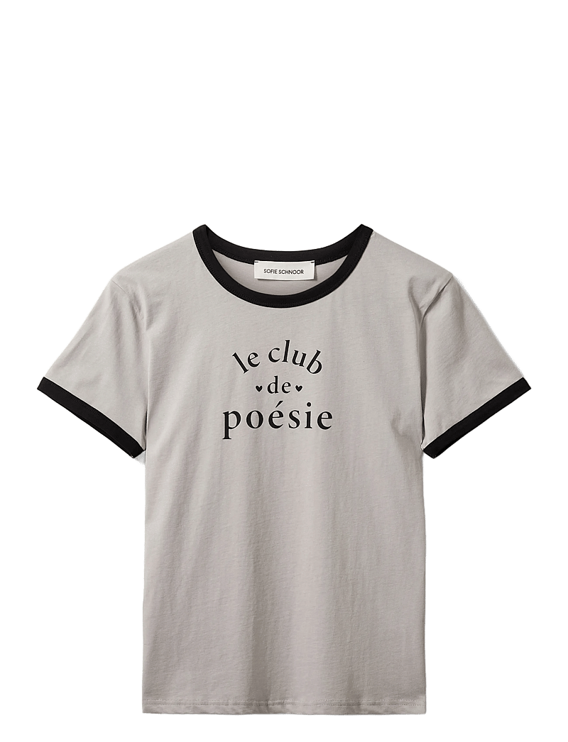 Sofie Schnoor - MAGGIESW CONTRAST TRIM T-SHIRT - t-särgid - dark grey - 1